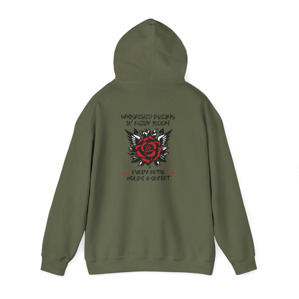 Whispered Dreams Rose Hoodie Printify