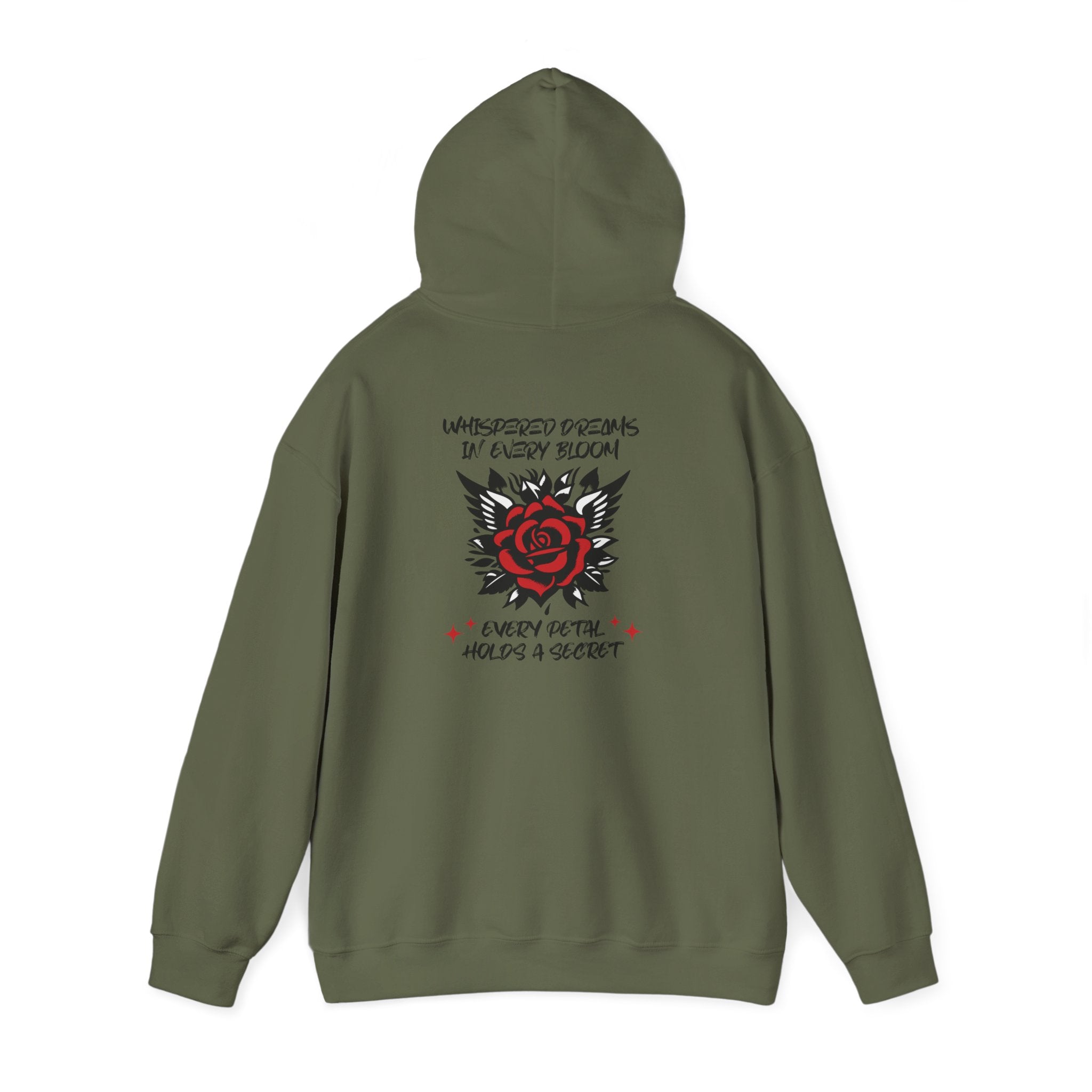 Whispered Dreams Rose Hoodie Printify