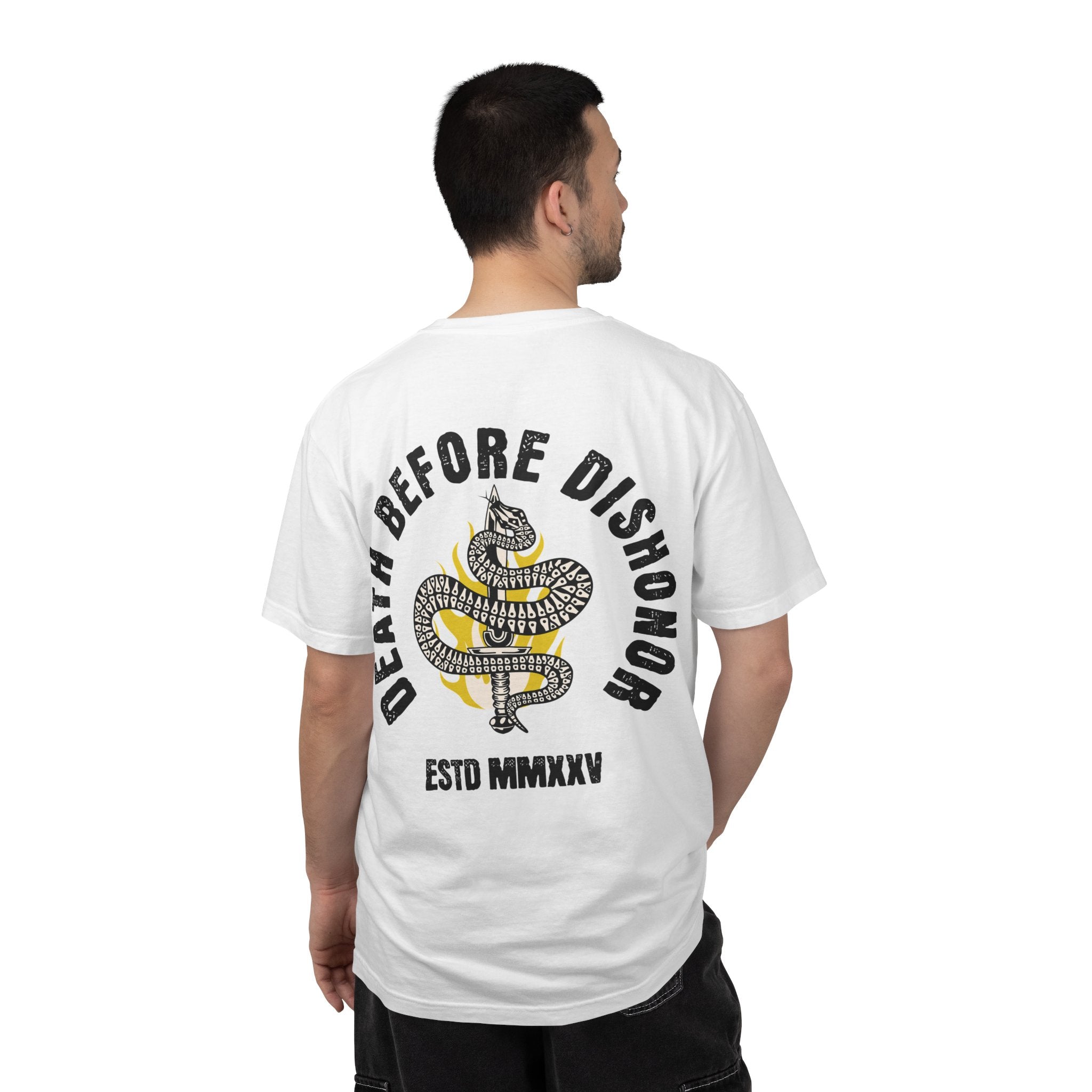 Death Before Dishonor Snake Graphic T-Shirt