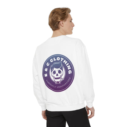 Skull Emblem Sweatshirt | Gradient Circle Logo, Back Print