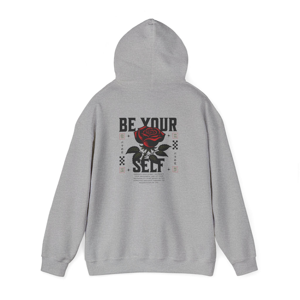 Be Your Self Rose Statement Hoodie Printify