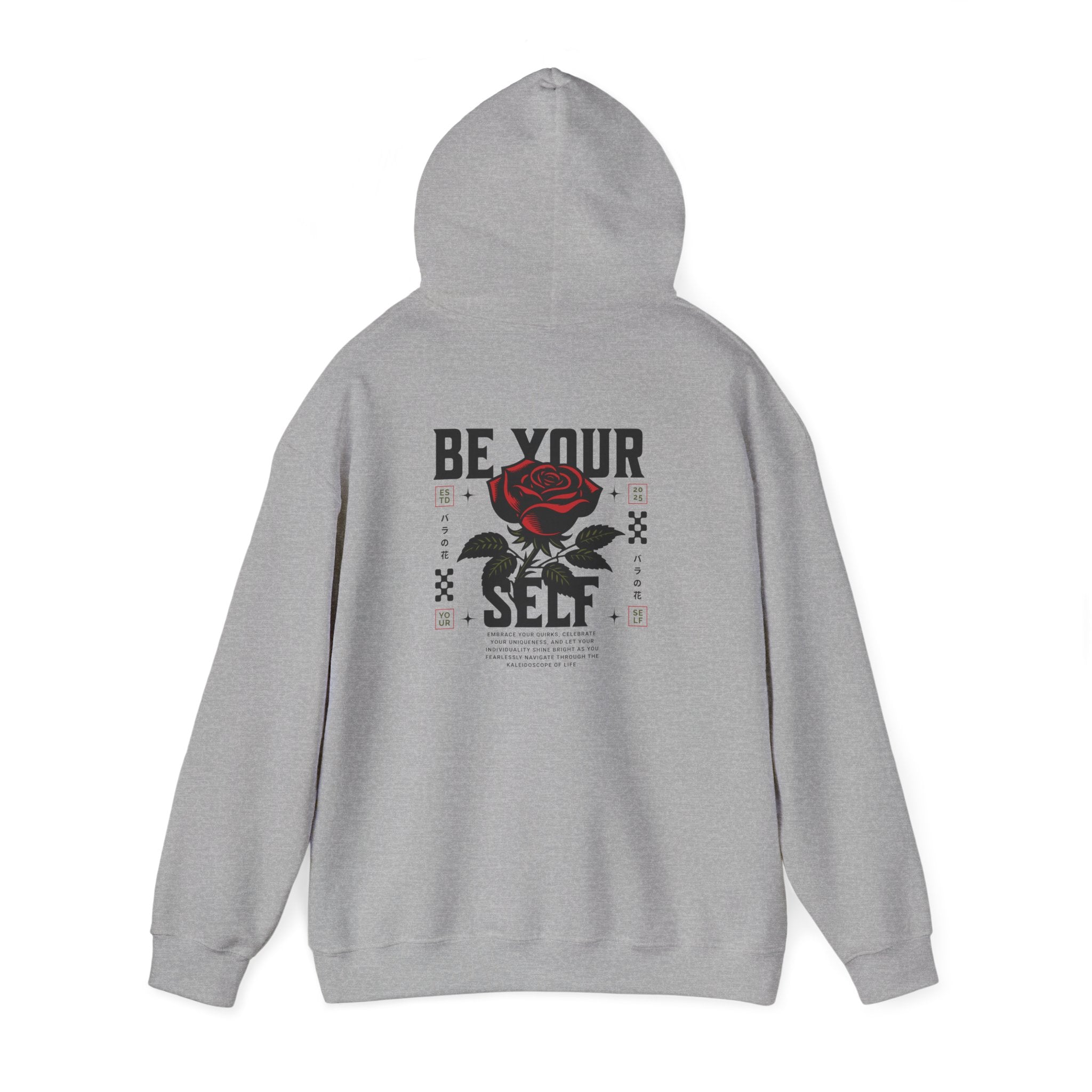 Be Your Self Rose Statement Hoodie Printify