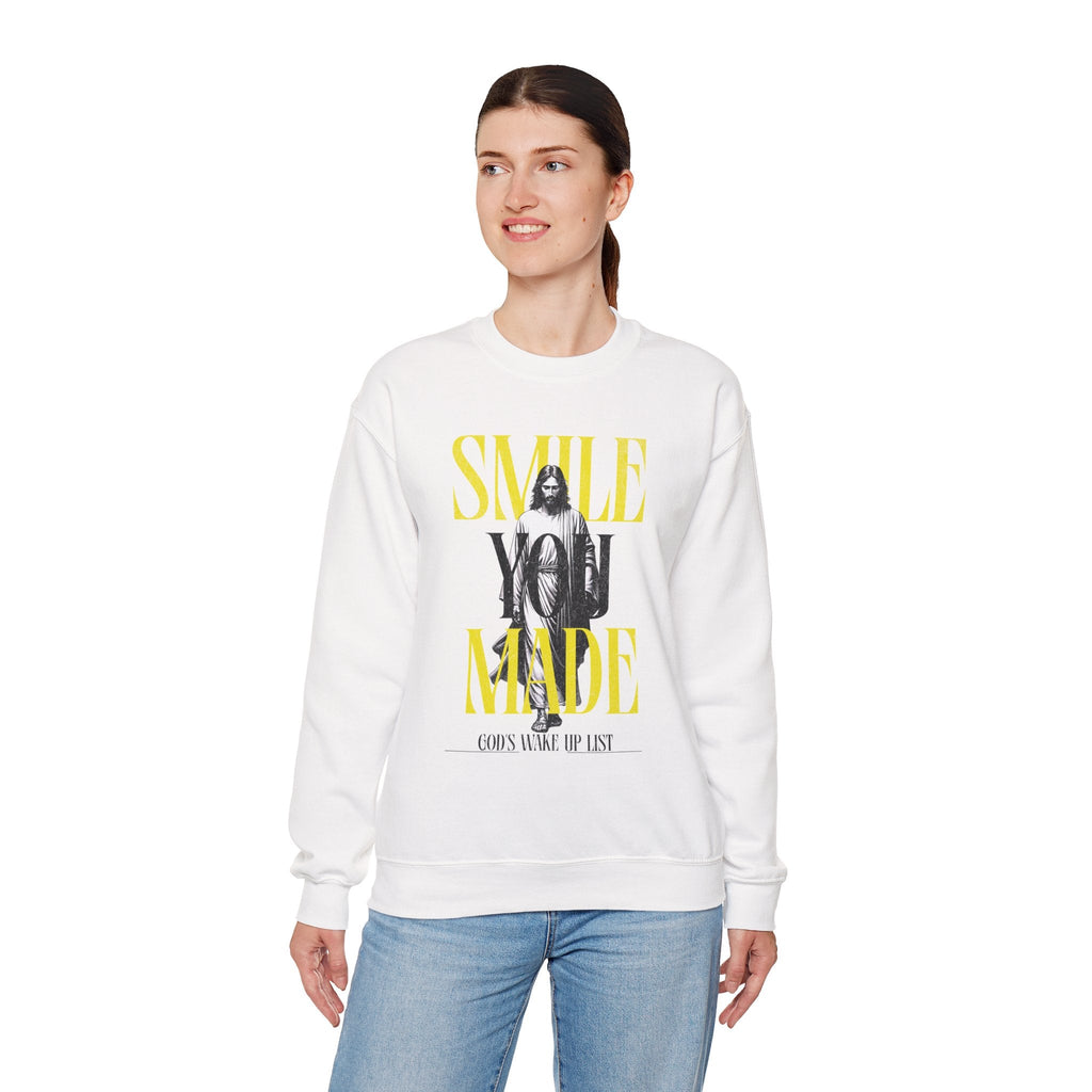 Smile, You Made God’s Wake-Up List Crewneck Printify