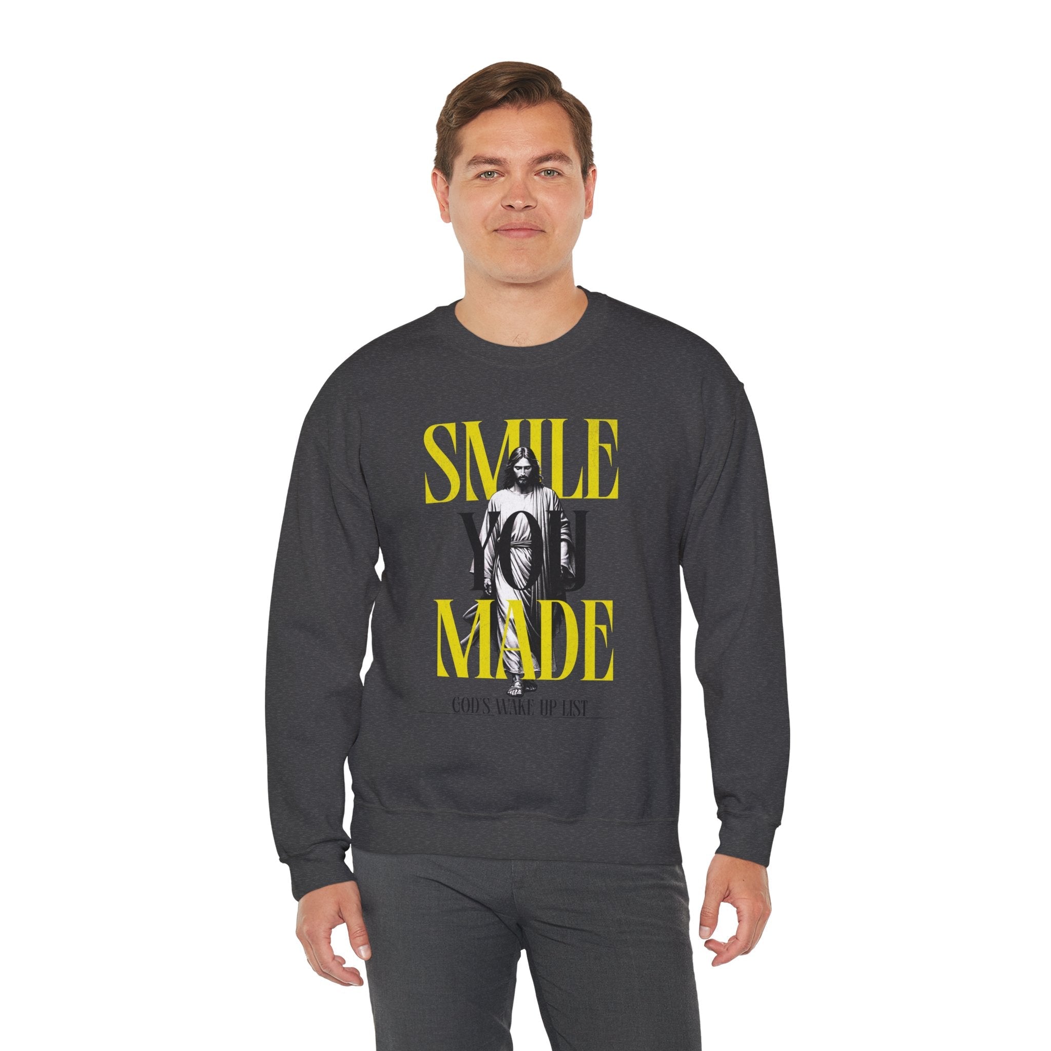 Smile, You Made God’s Wake-Up List Crewneck Printify