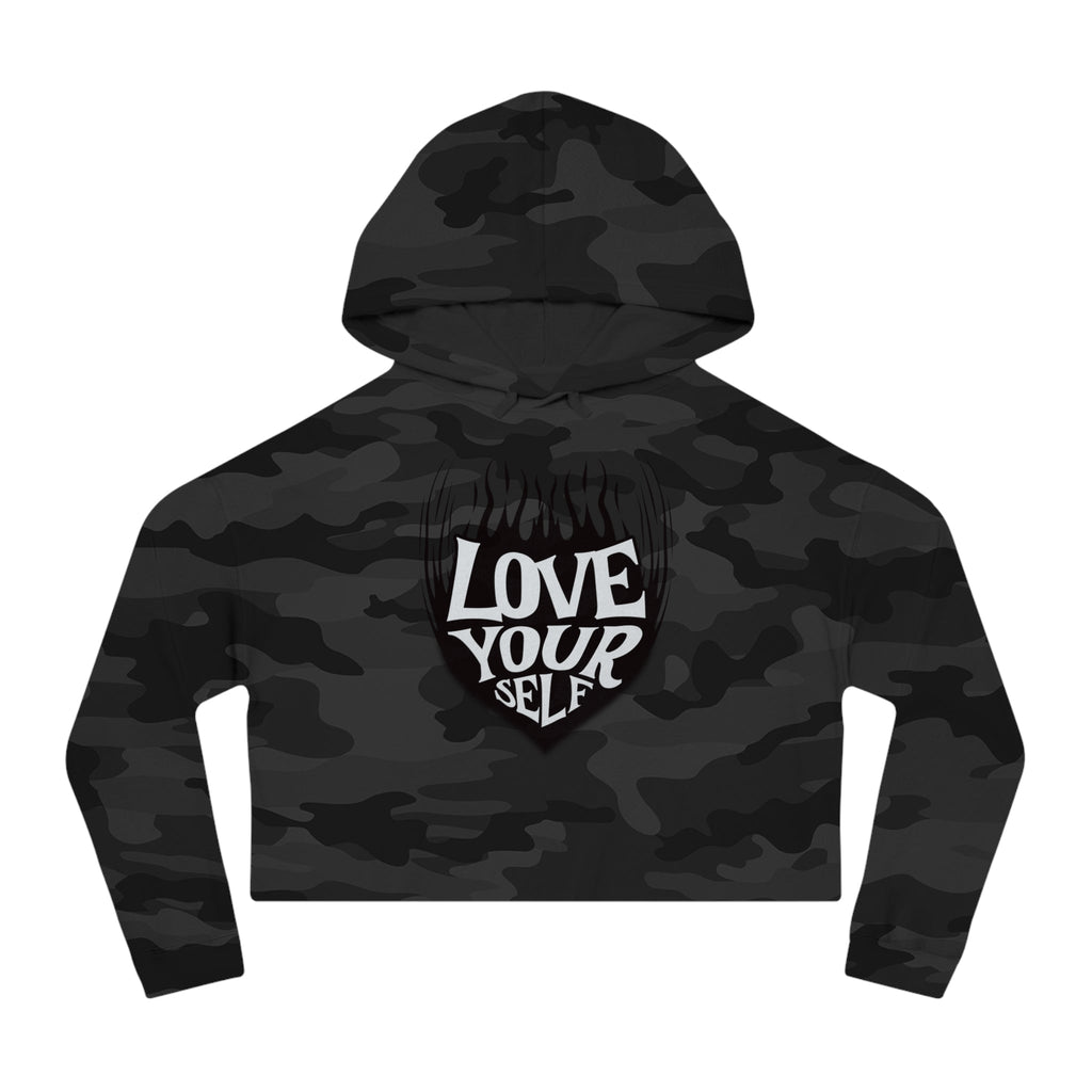 🖤 Love Your Self Crop Hoodie 🖤 Printify