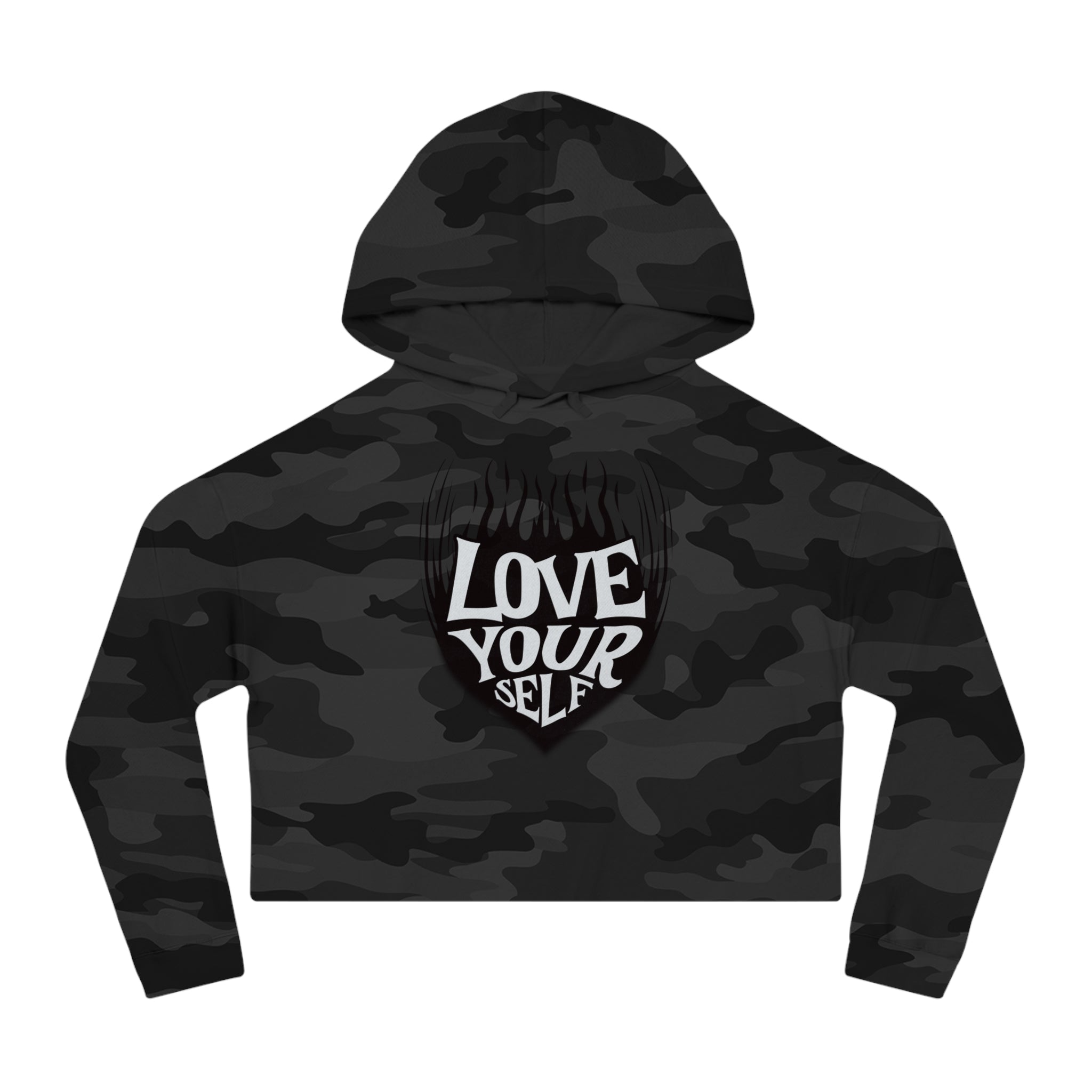 🖤 Love Your Self Crop Hoodie 🖤 Printify