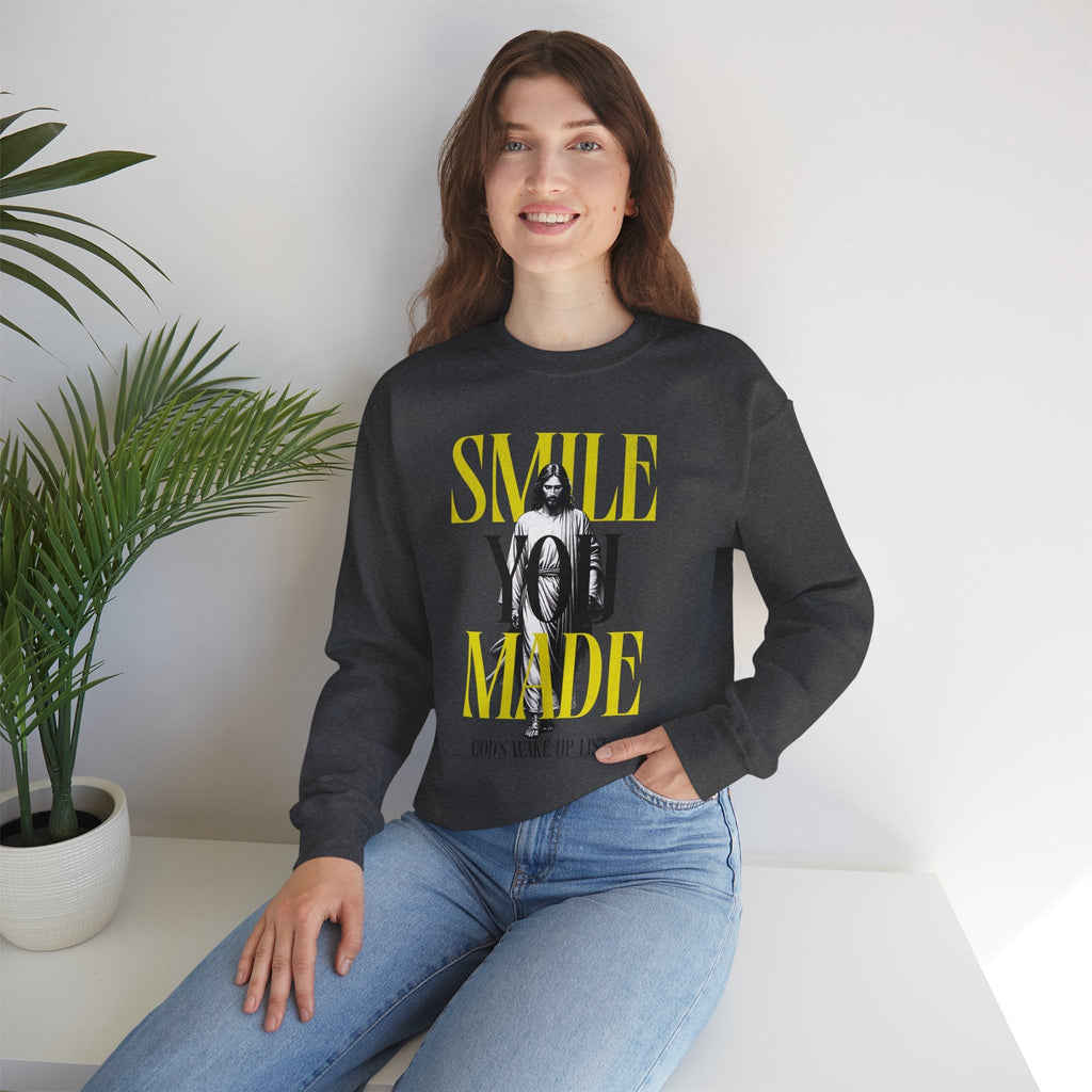 Smile, You Made God’s Wake-Up List Crewneck Printify
