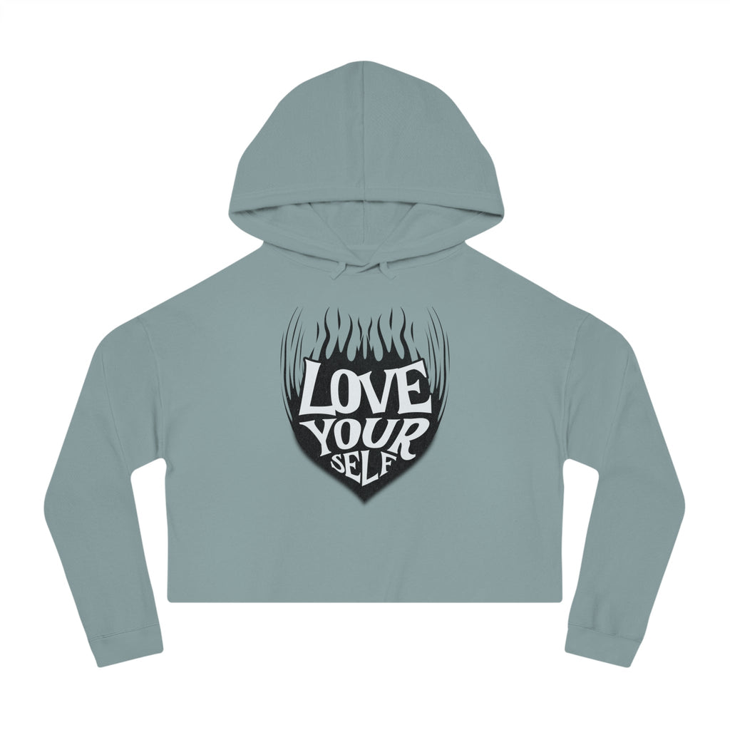 🖤 Love Your Self Crop Hoodie 🖤 Printify
