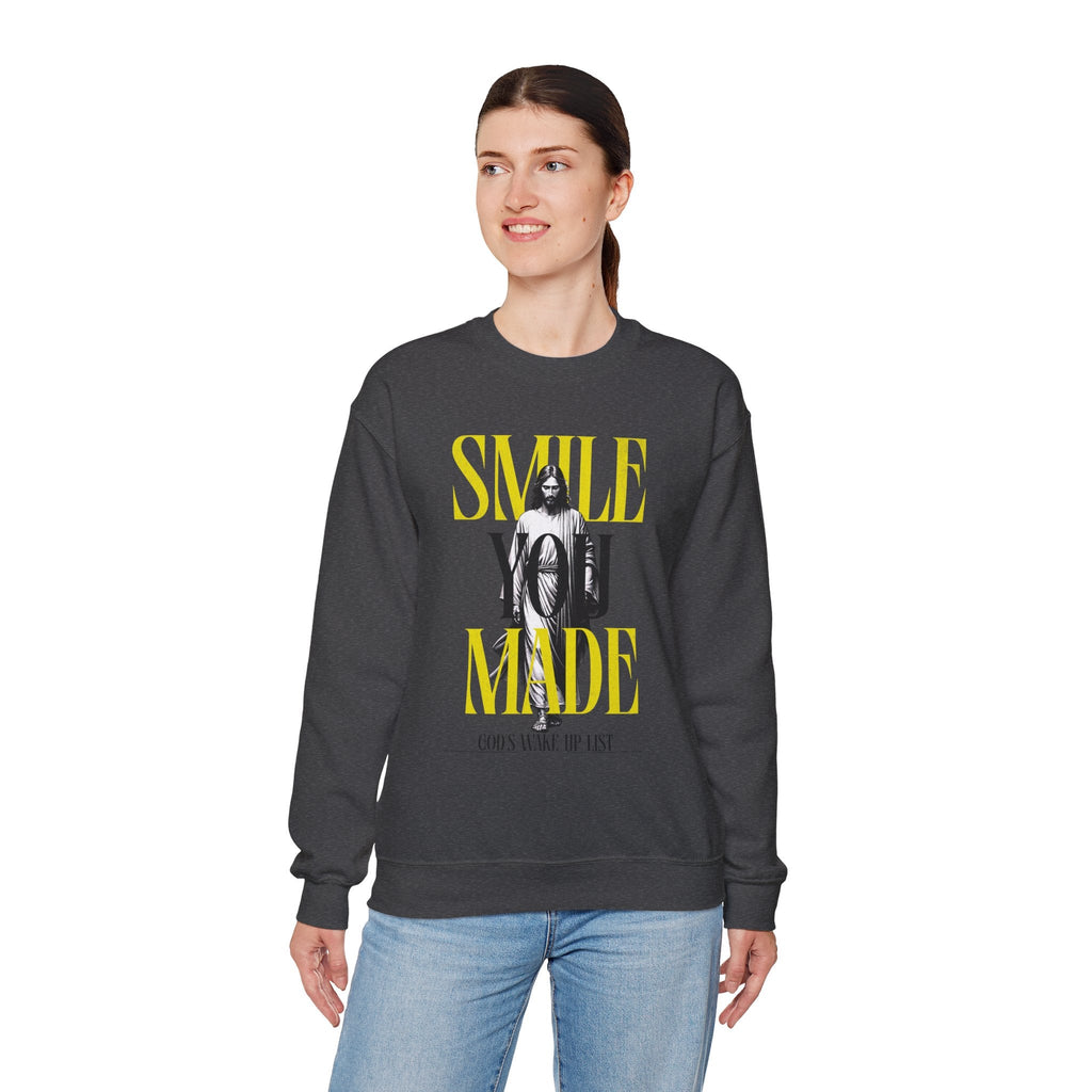 Smile, You Made God’s Wake-Up List Crewneck Printify