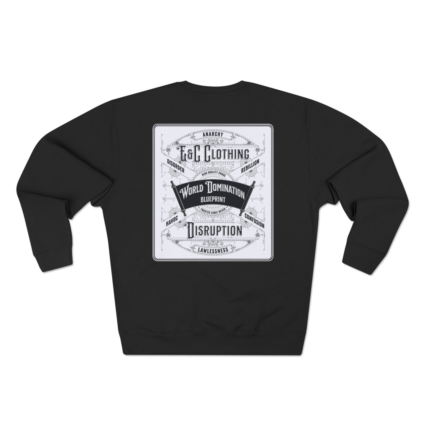 “World Domination Blueprint Crewneck”