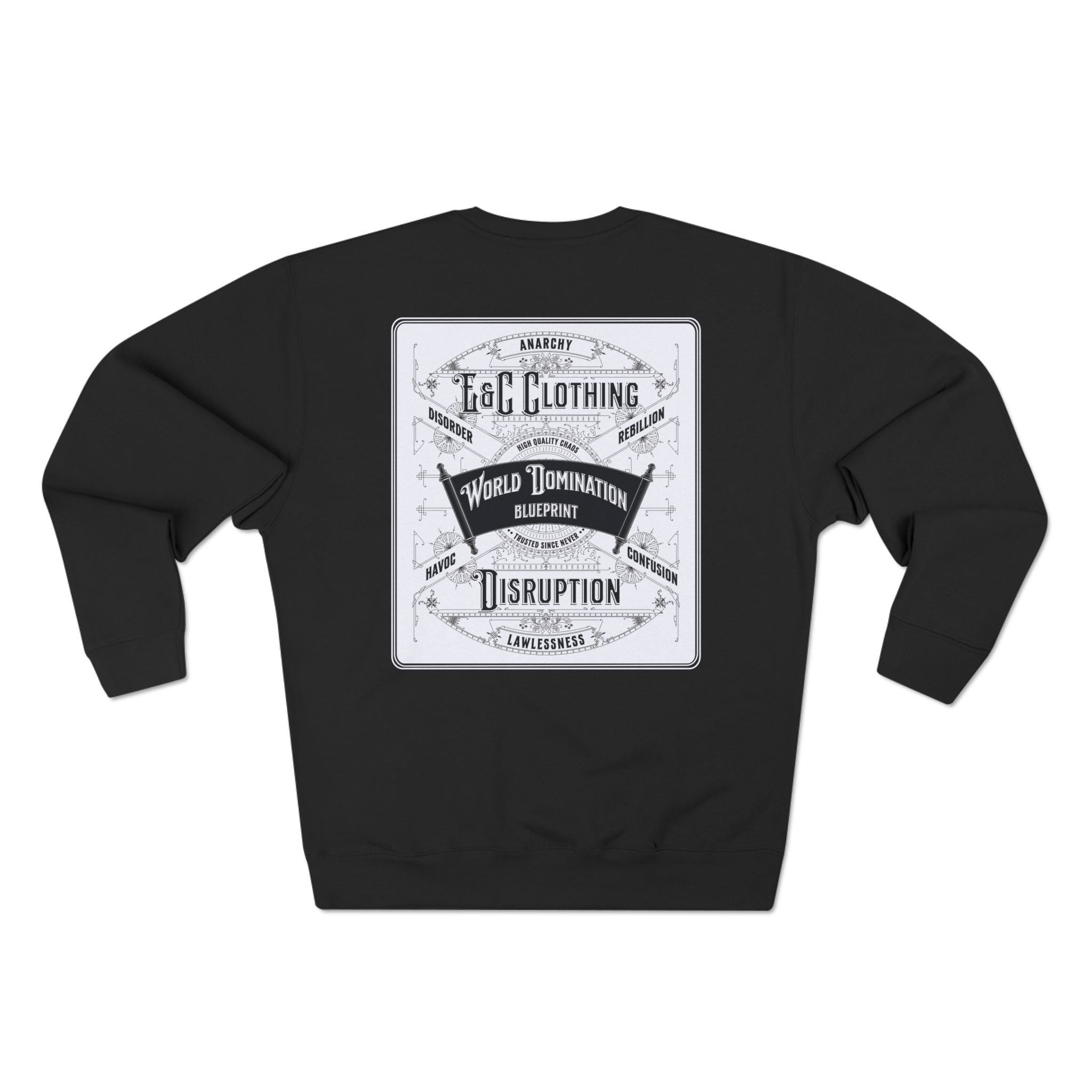 “World Domination Blueprint Crewneck” Printify