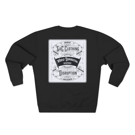 “World Domination Blueprint Crewneck”