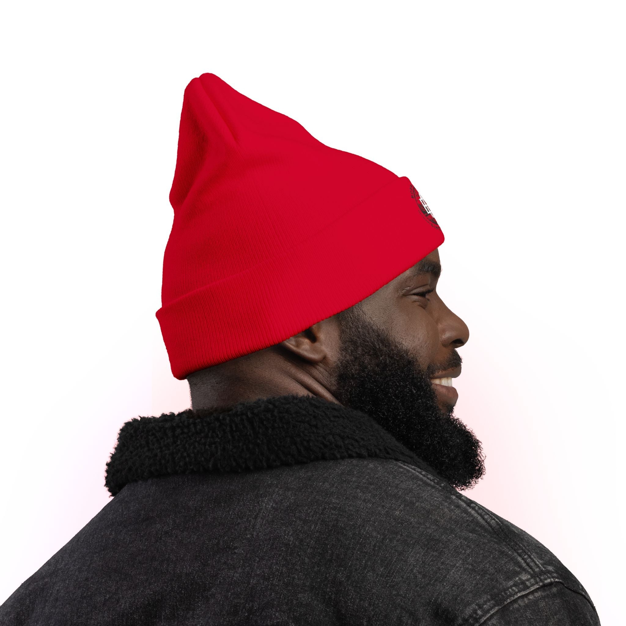 Embroidered 'Born to Roam' Knit Beanie Printify