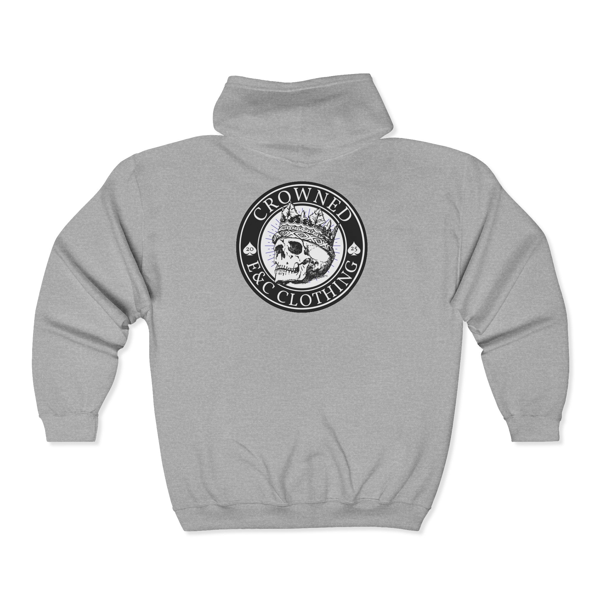 👑 Crowned E&C Clothing Skull Hoodie 👑💀 Printify