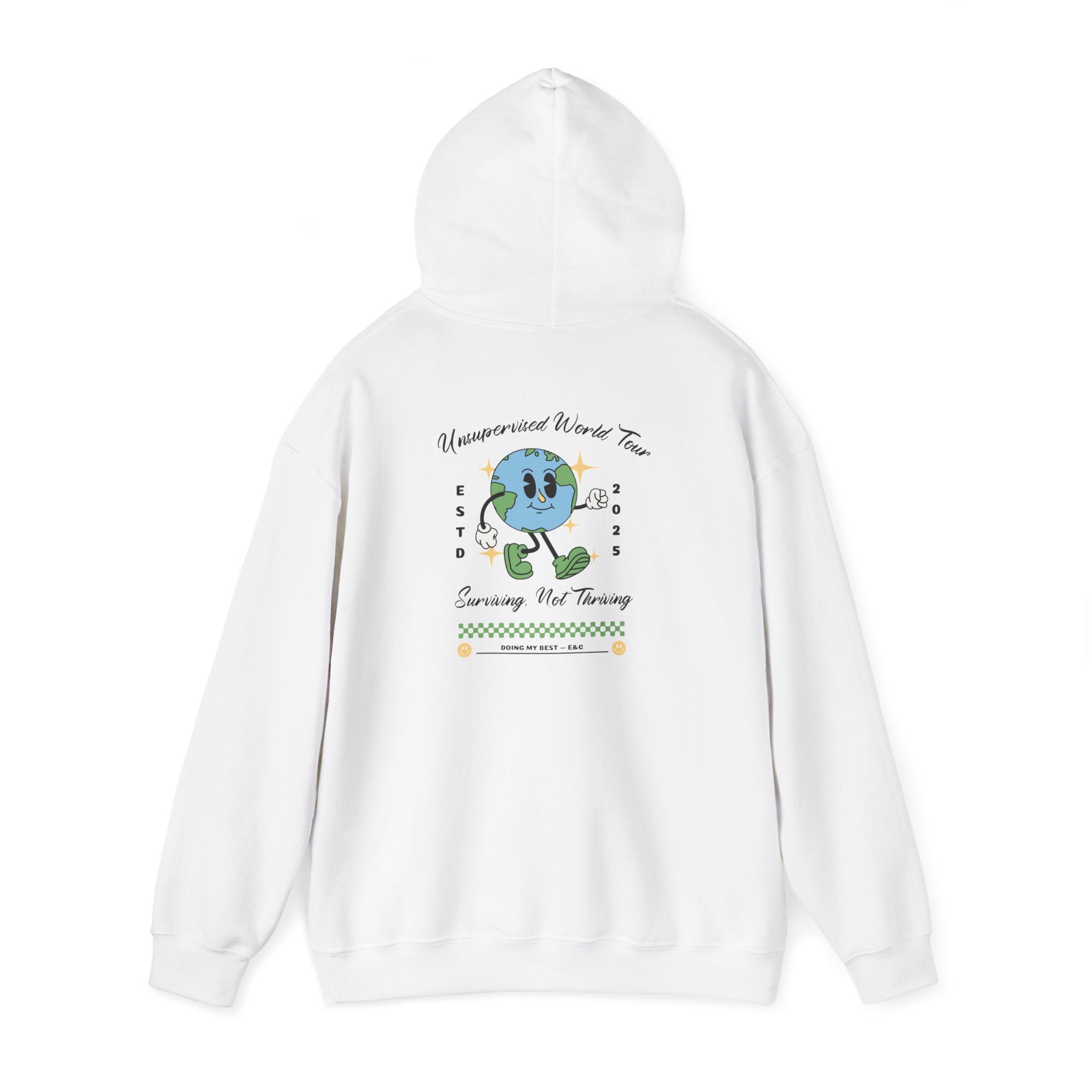 🌍 Unsupervised World Tour Hoodie — Surviving, Not Thriving 🌍 Printify