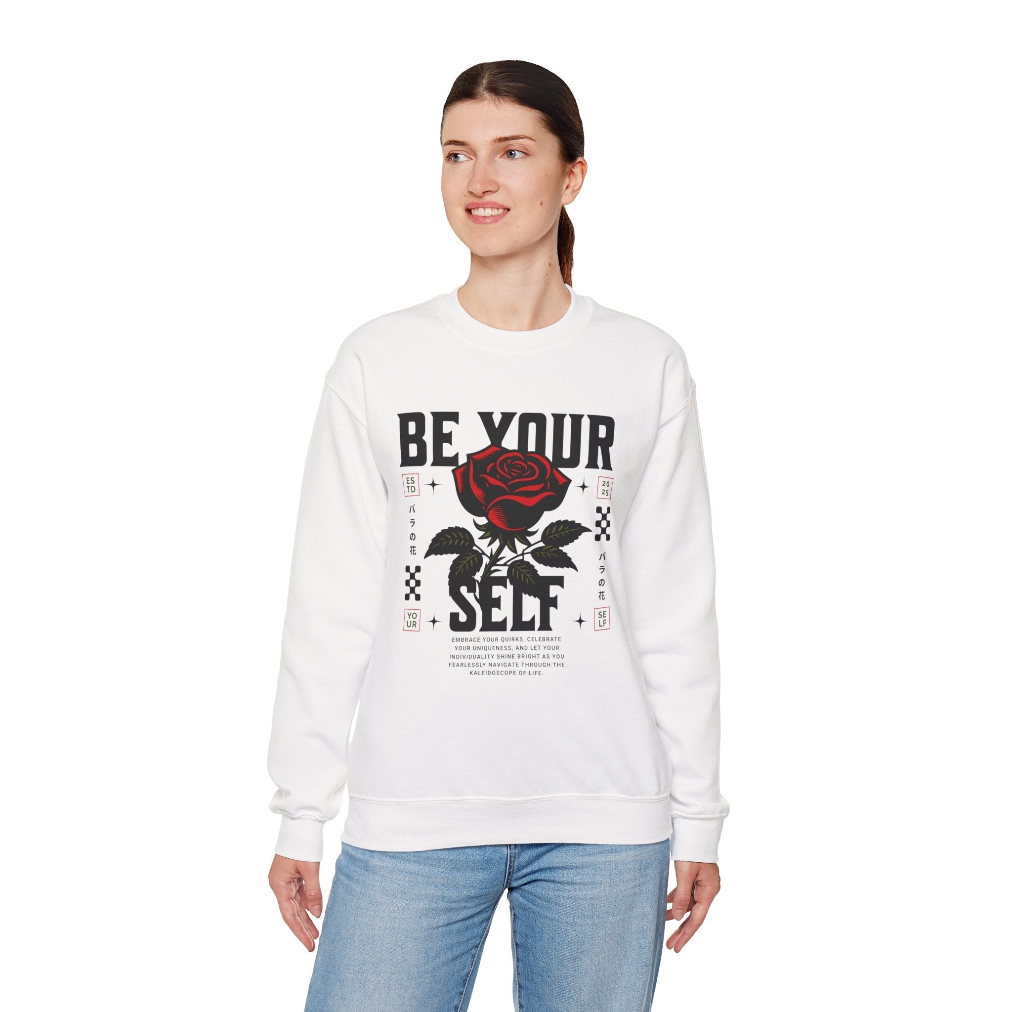 🌹 Be Your Self Rose Crewneck🌹 Printify