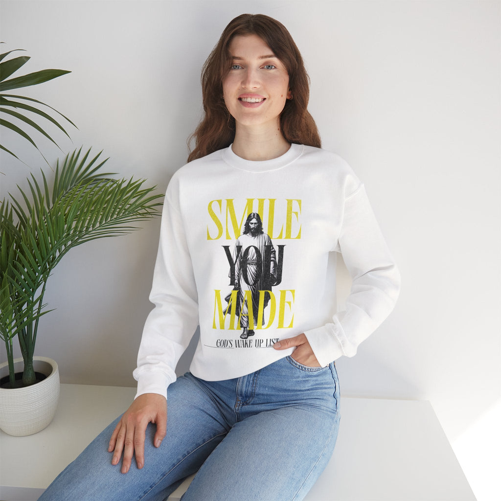 Smile, You Made God’s Wake-Up List Crewneck Printify