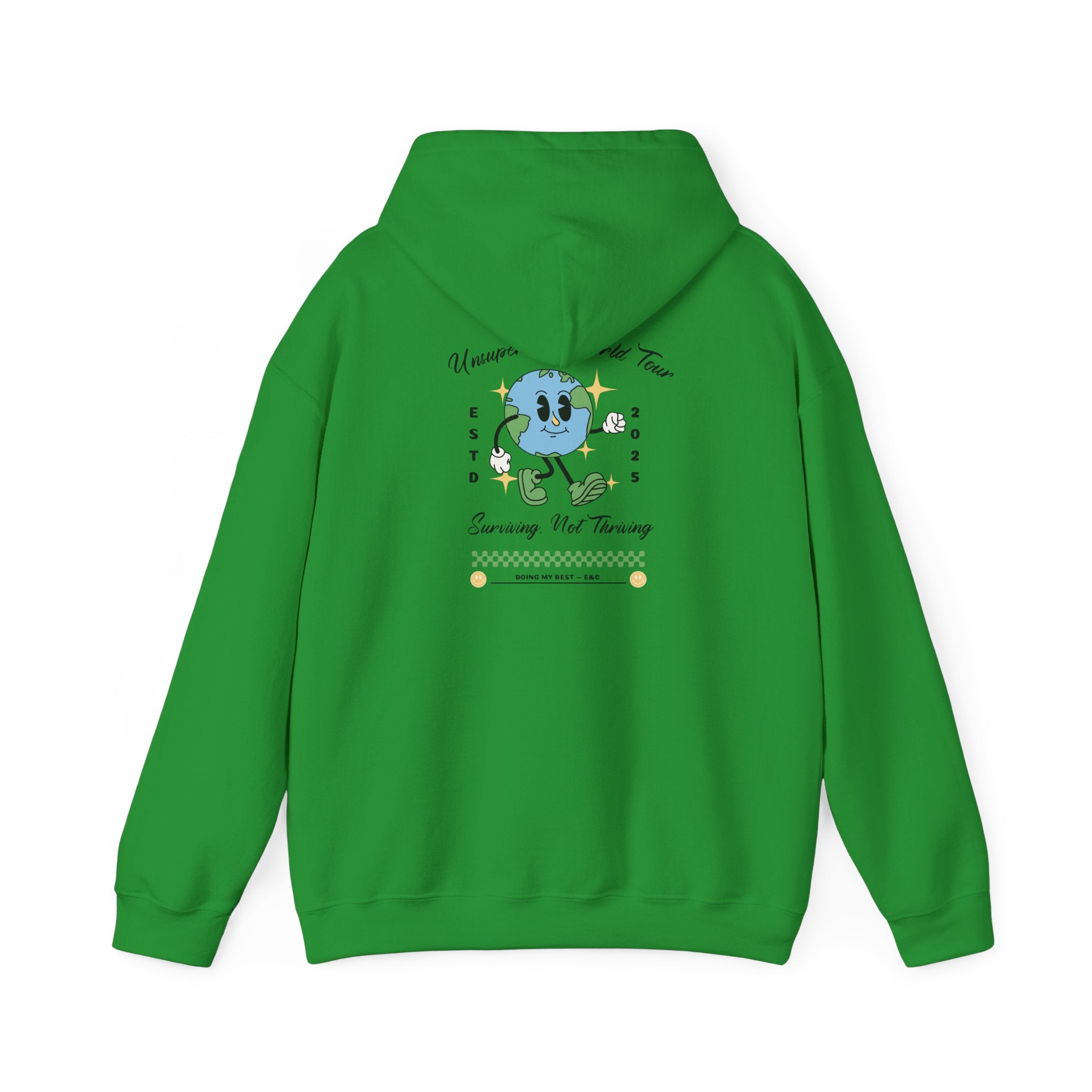 🌍 Unsupervised World Tour Hoodie — Surviving, Not Thriving 🌍 Printify