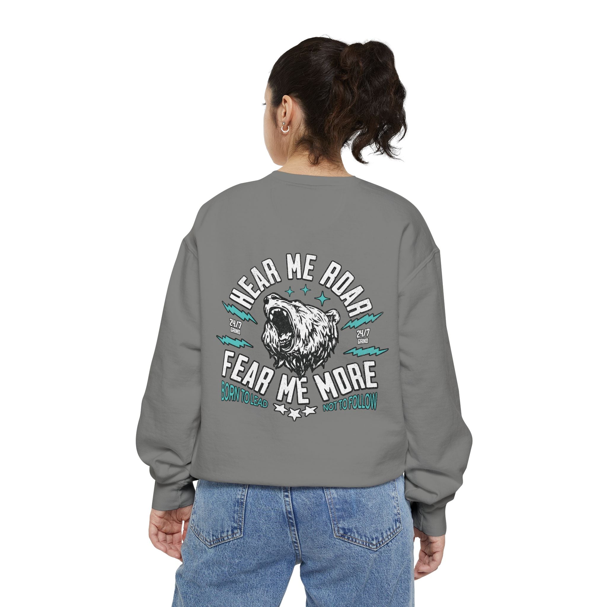 🐻 Hear Me Roar — Fear Me More Sweatshirt ⚡🔥 Printify