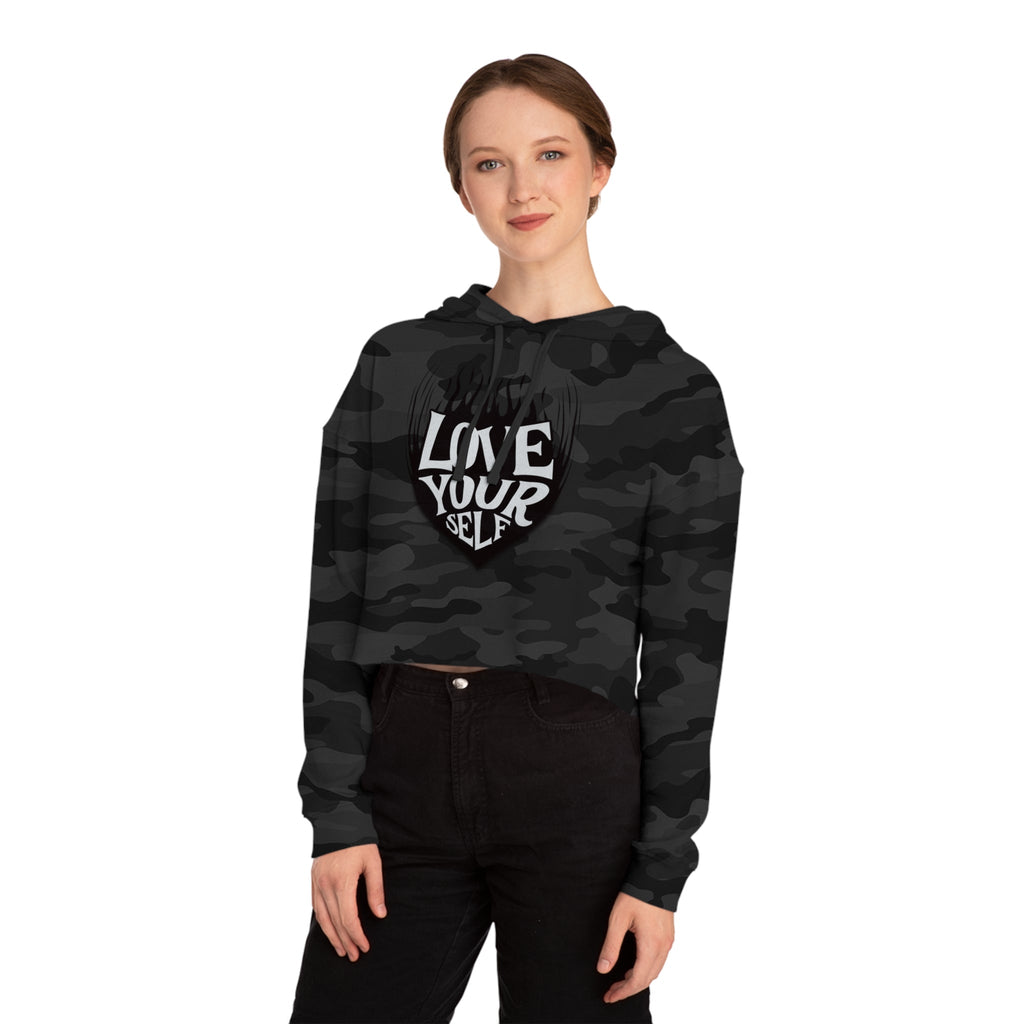 🖤 Love Your Self Crop Hoodie 🖤 Printify