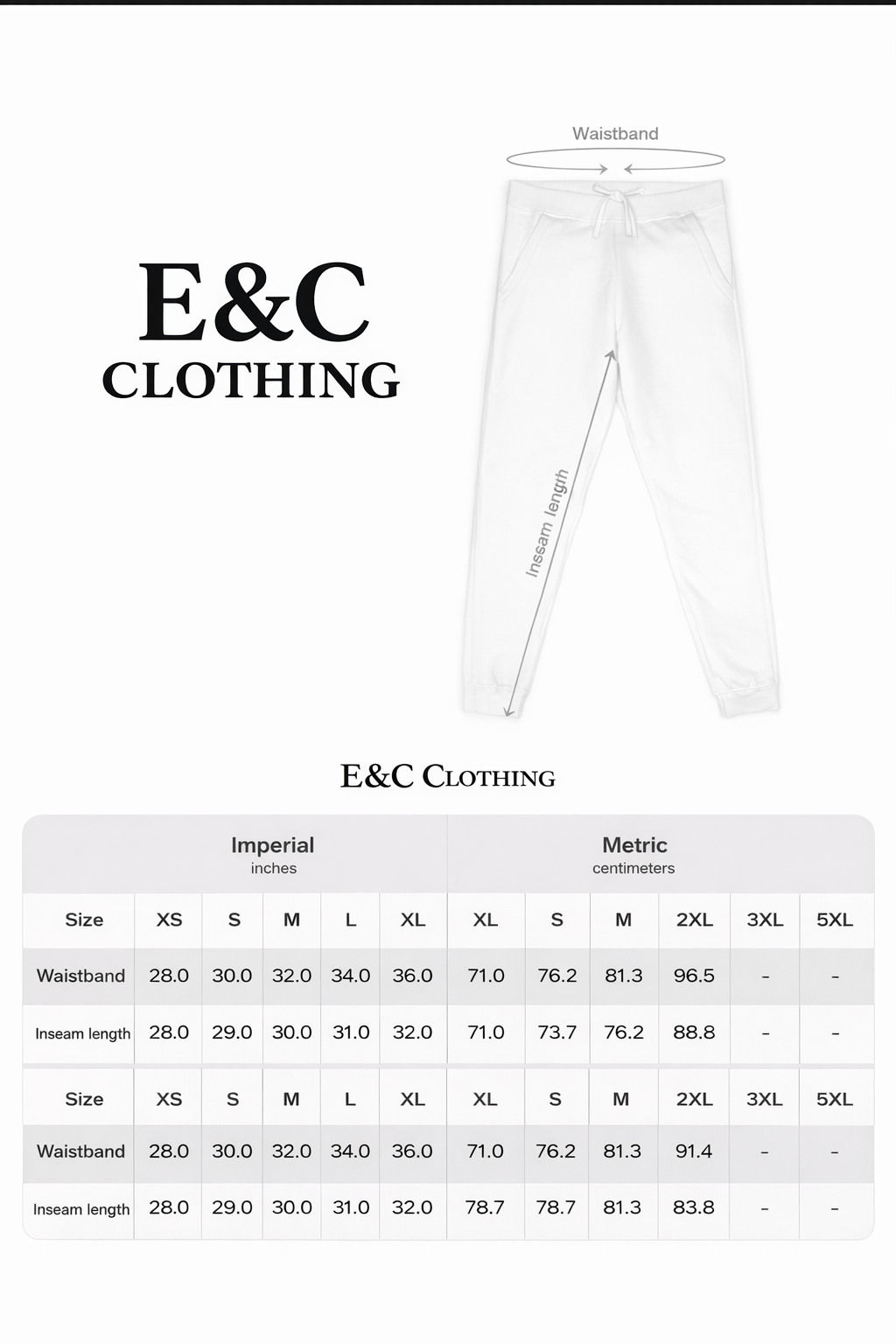 🖤 E&C Clothing Essential Joggers 🖤 Printify
