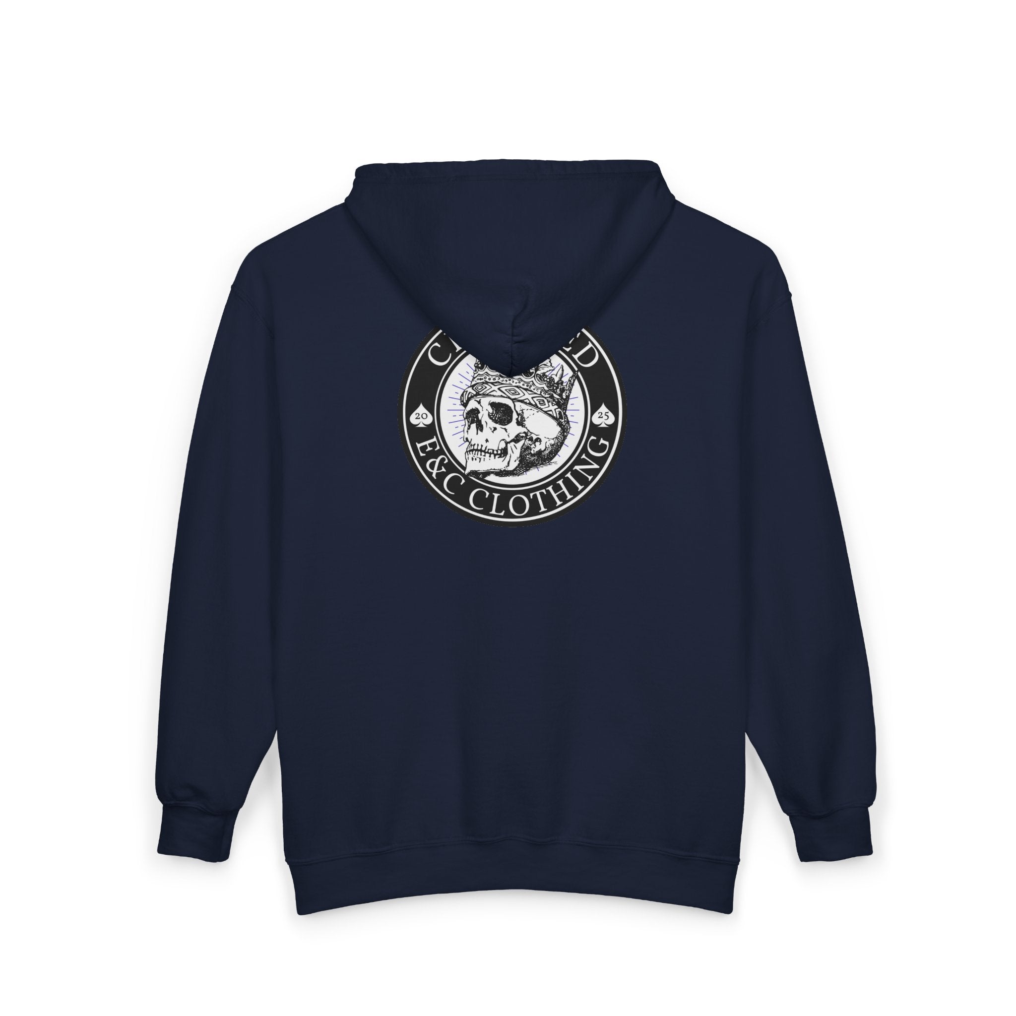 👑 Crowned E&C Clothing Skull Hoodie 👑💀 Printify