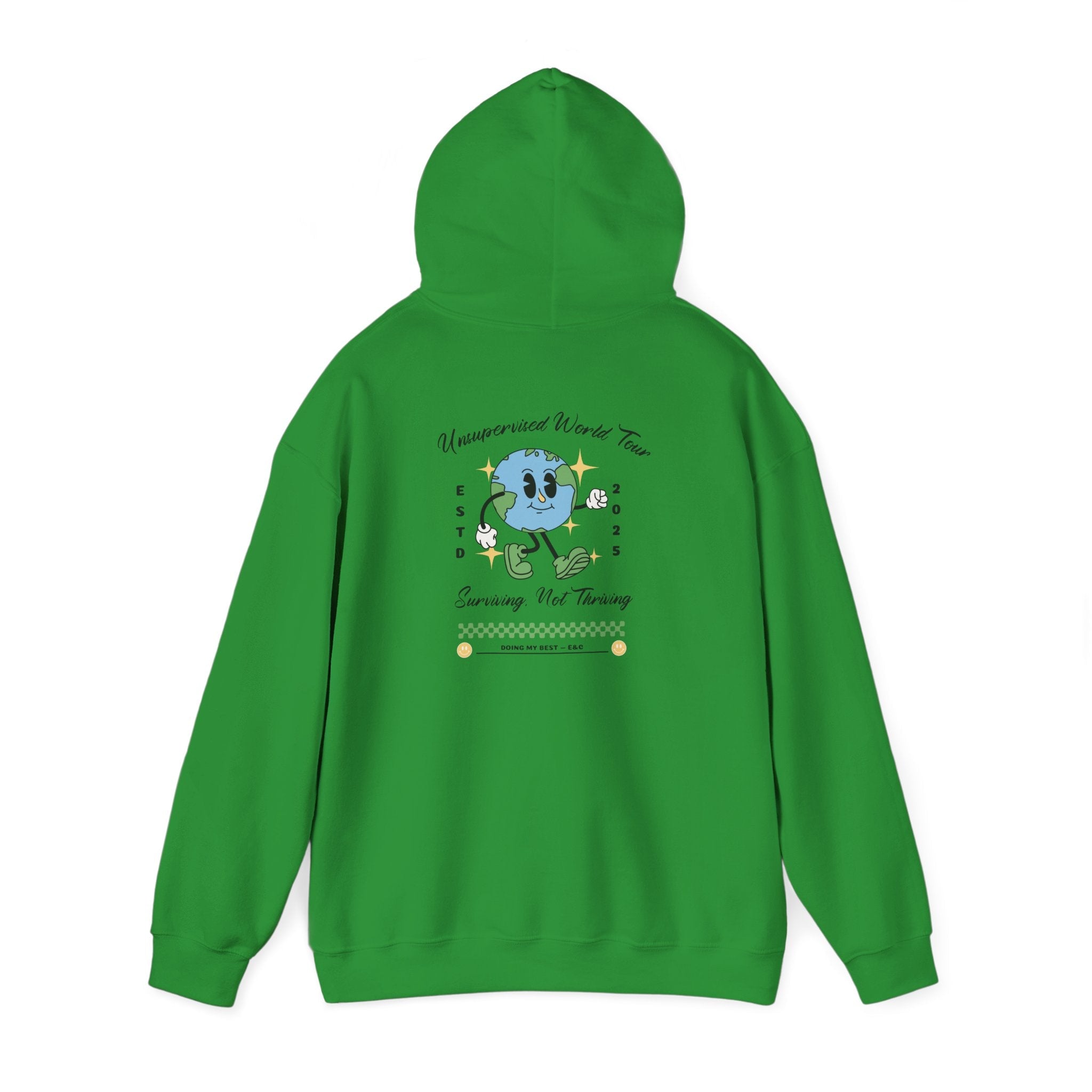 🌍 Unsupervised World Tour Hoodie — Surviving, Not Thriving 🌍 Printify