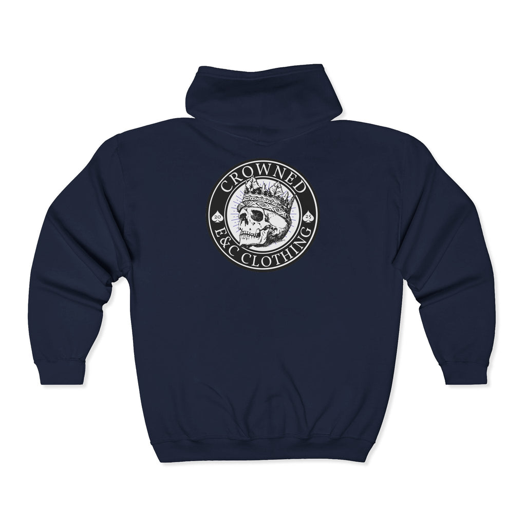👑 Crowned E&C Clothing Skull Hoodie 👑💀 Printify