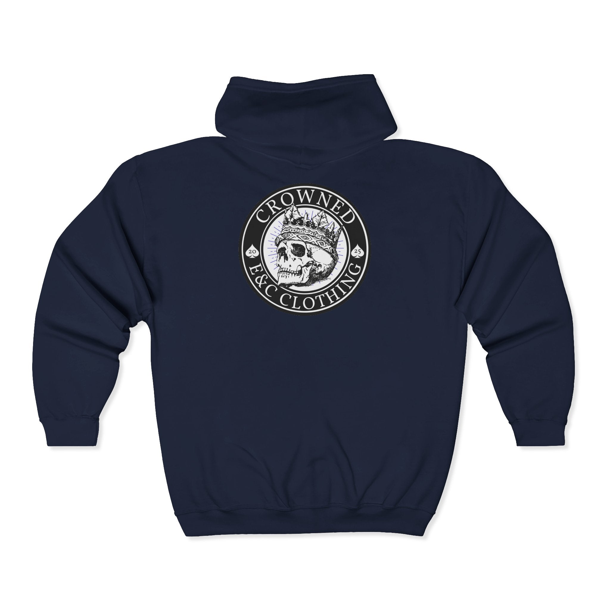 👑 Crowned E&C Clothing Skull Hoodie 👑💀 Printify