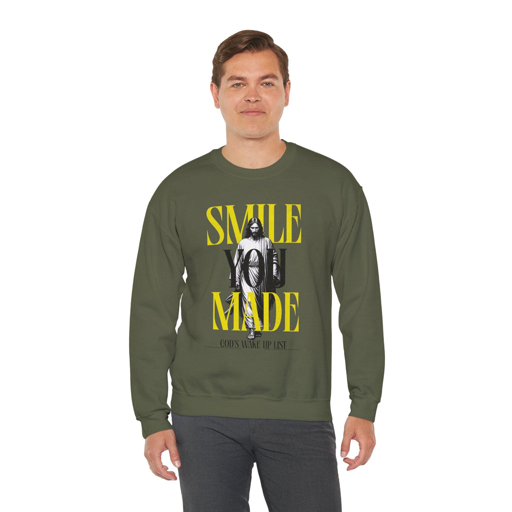 Smile, You Made God’s Wake-Up List Crewneck Printify