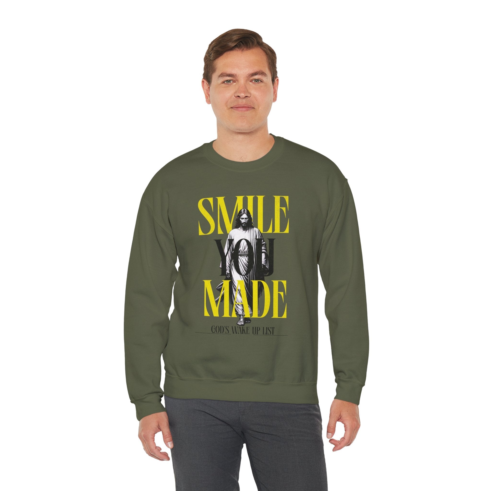 Smile, You Made God’s Wake-Up List Crewneck Printify