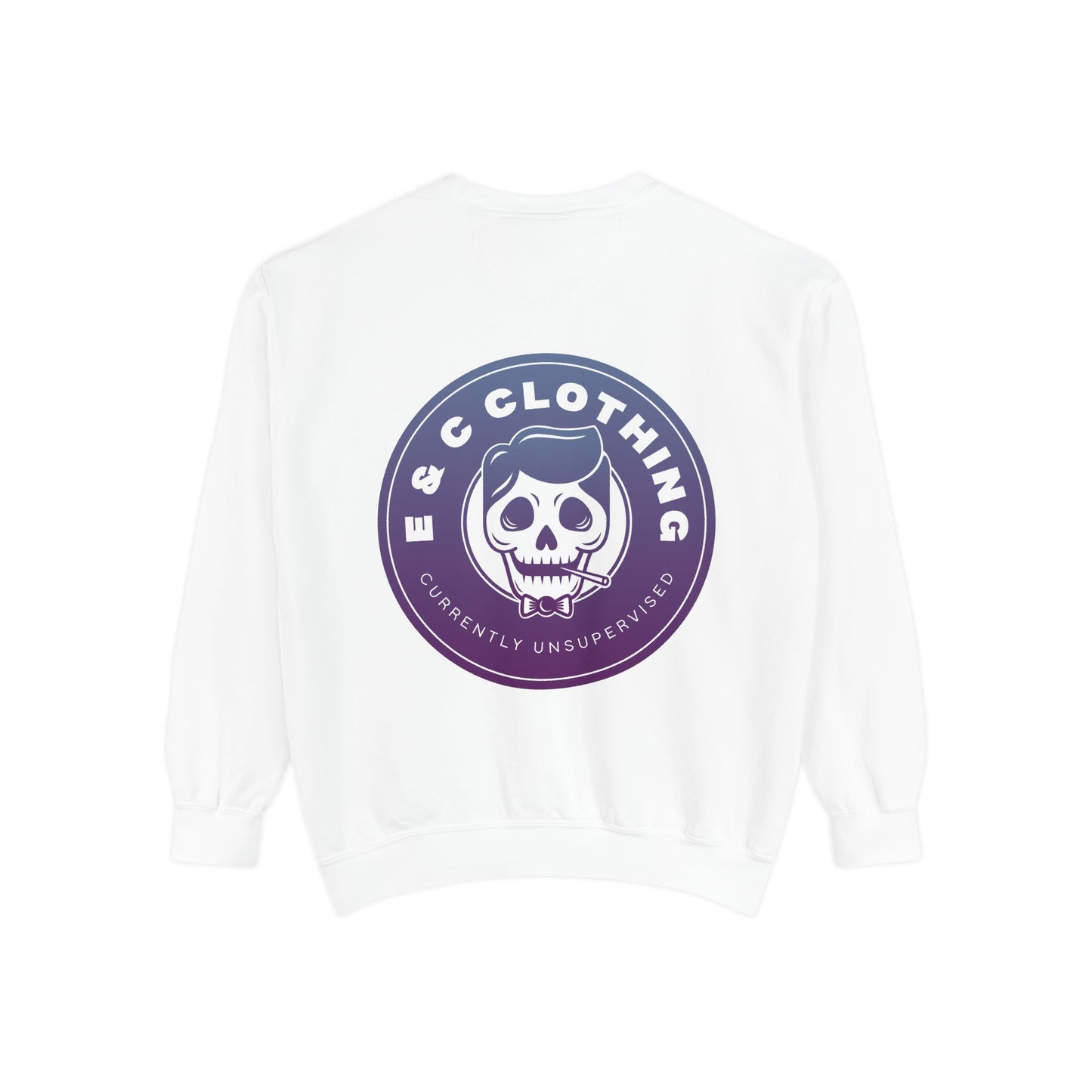 Skull Emblem Sweatshirt | Gradient Circle Logo, Back Print