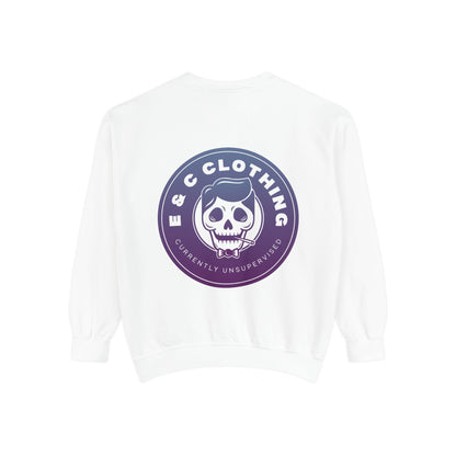 Skull Emblem Sweatshirt | Gradient Circle Logo, Back Print