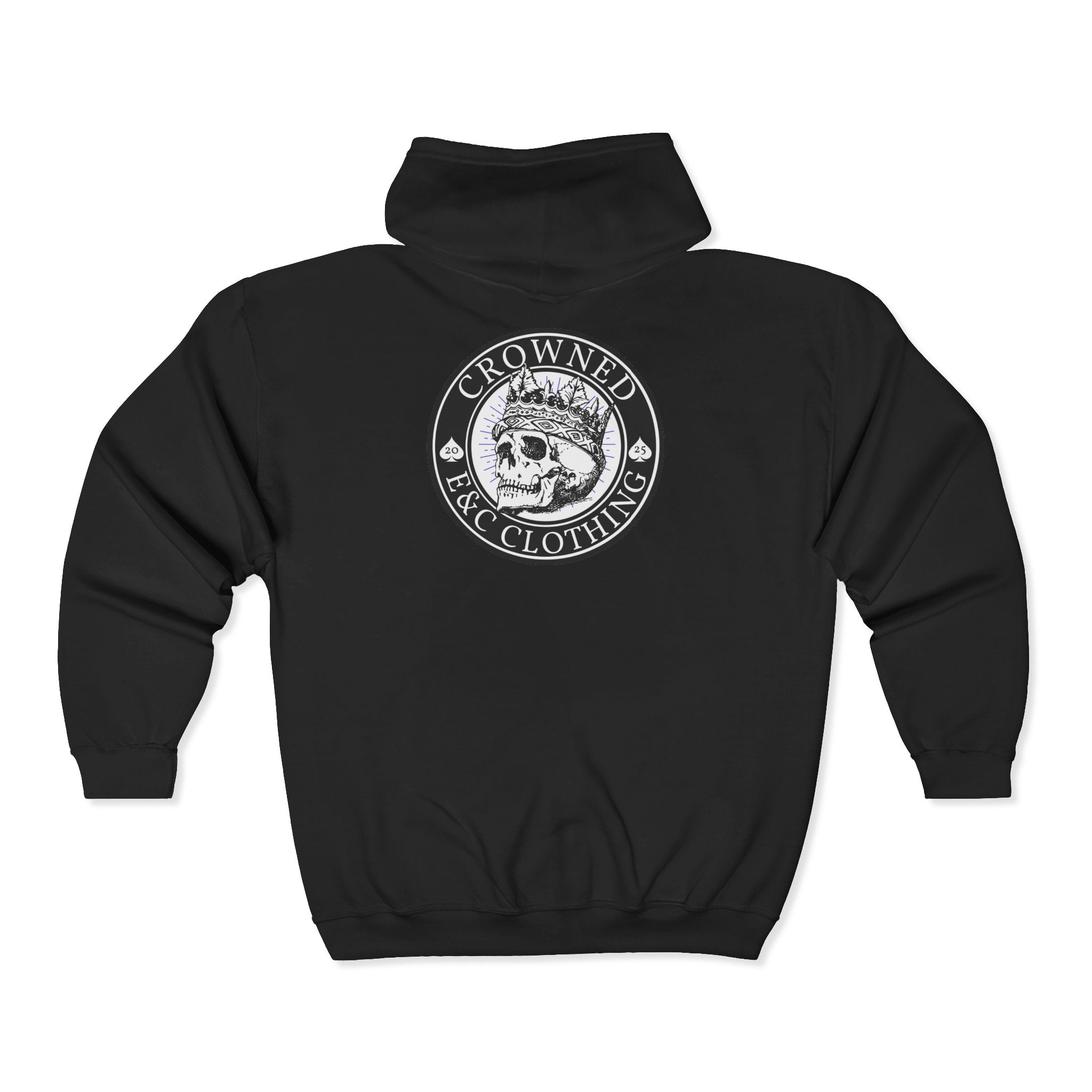 👑 Crowned E&C Clothing Skull Hoodie 👑💀 Printify