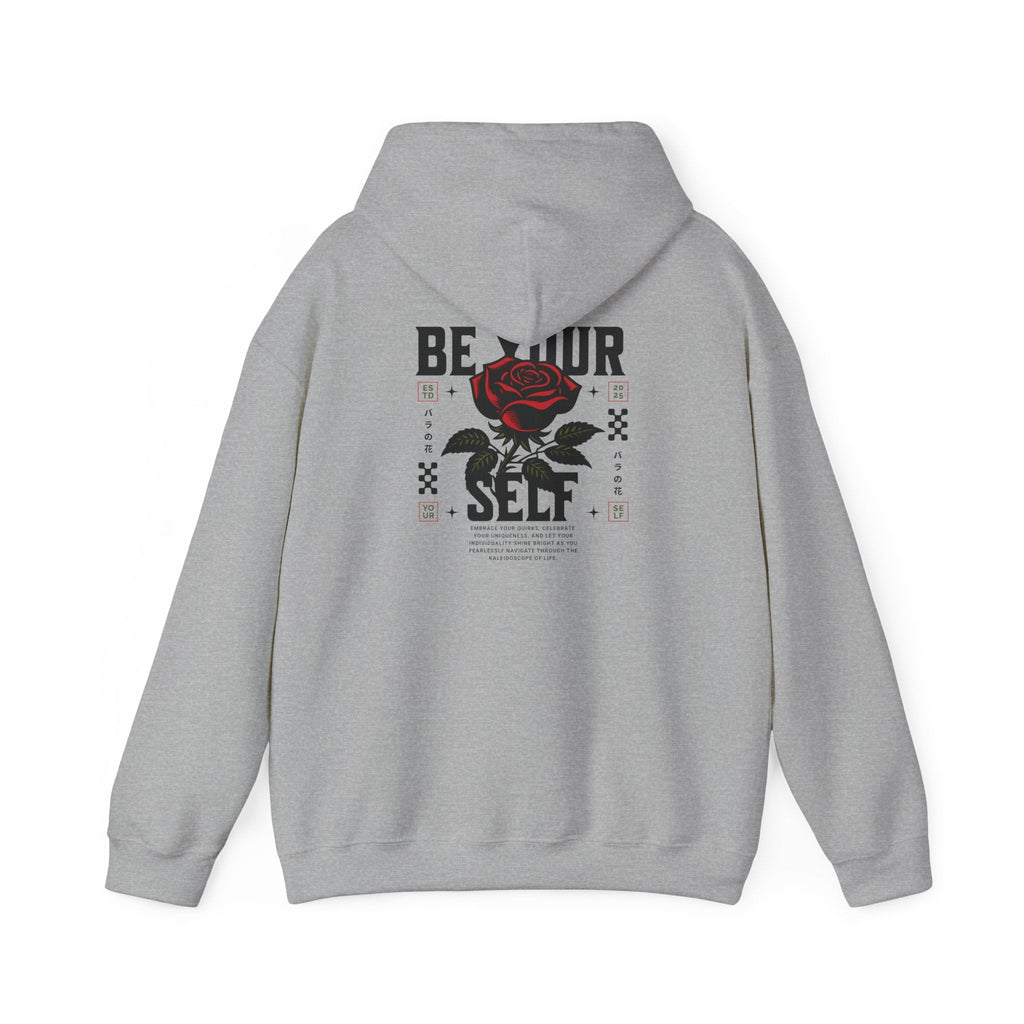 Be Your Self Rose Statement Hoodie Printify