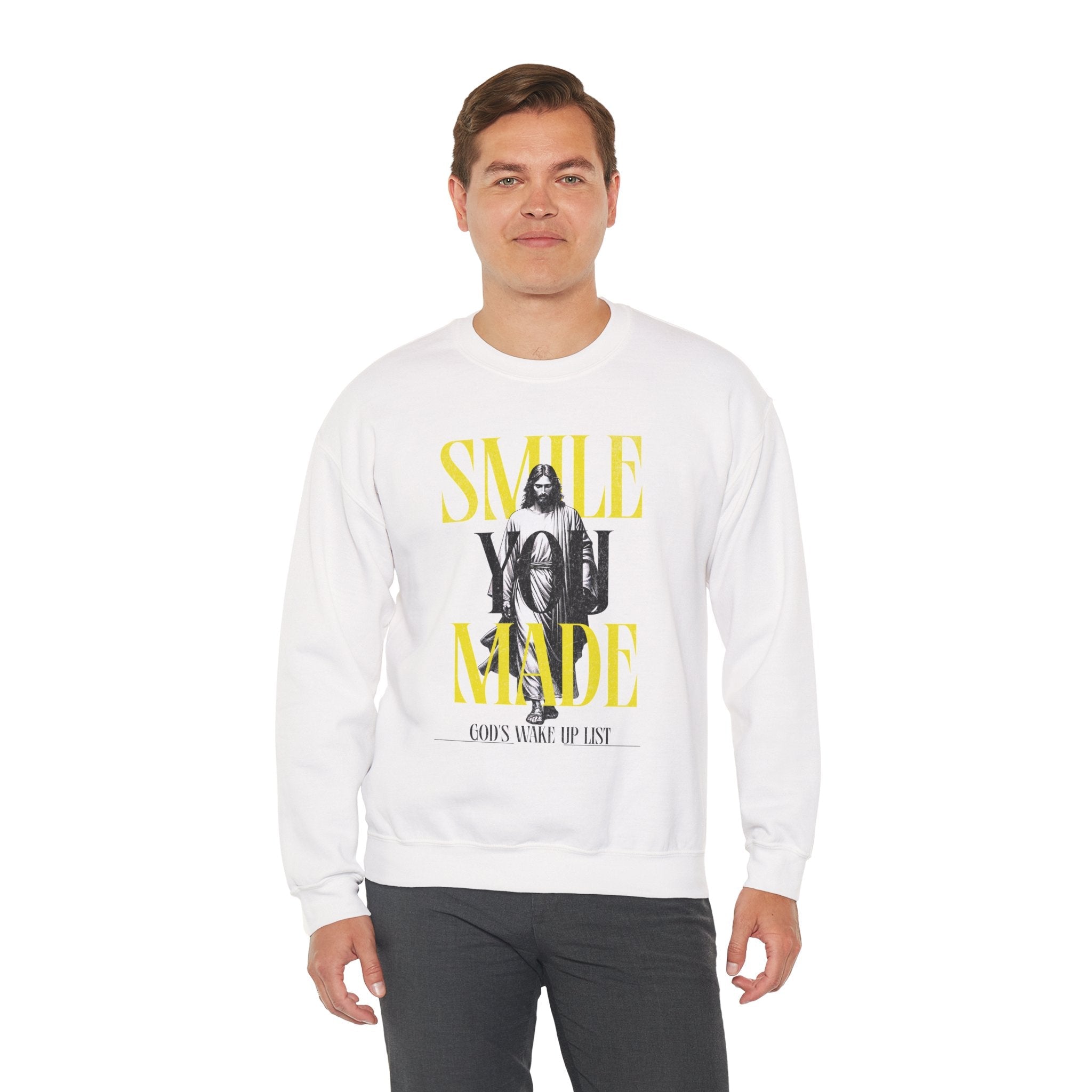 Smile, You Made God’s Wake-Up List Crewneck Printify