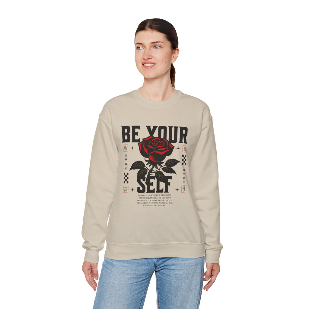 🌹 Be Your Self Rose Crewneck🌹 Printify