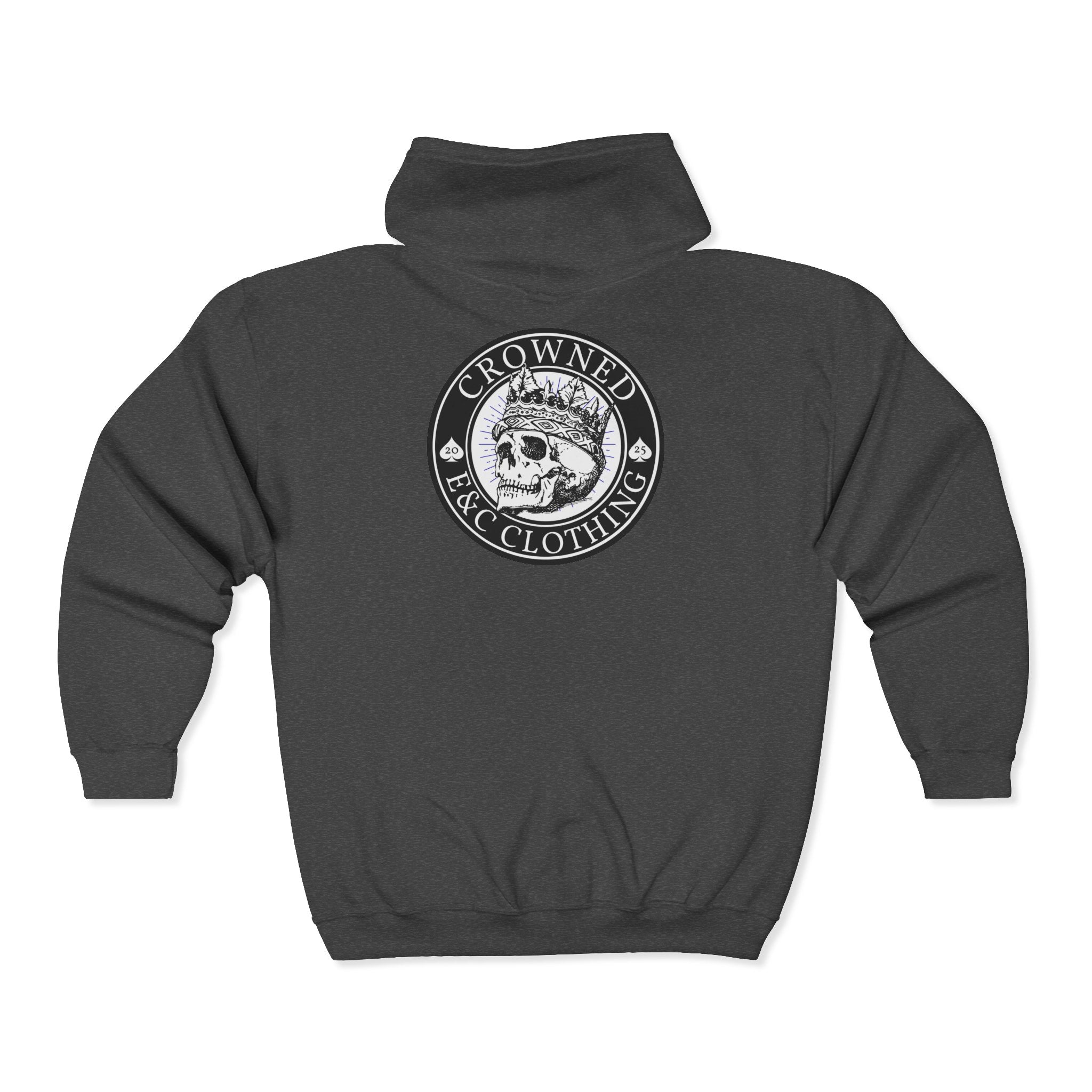 👑 Crowned E&C Clothing Skull Hoodie 👑💀 Printify