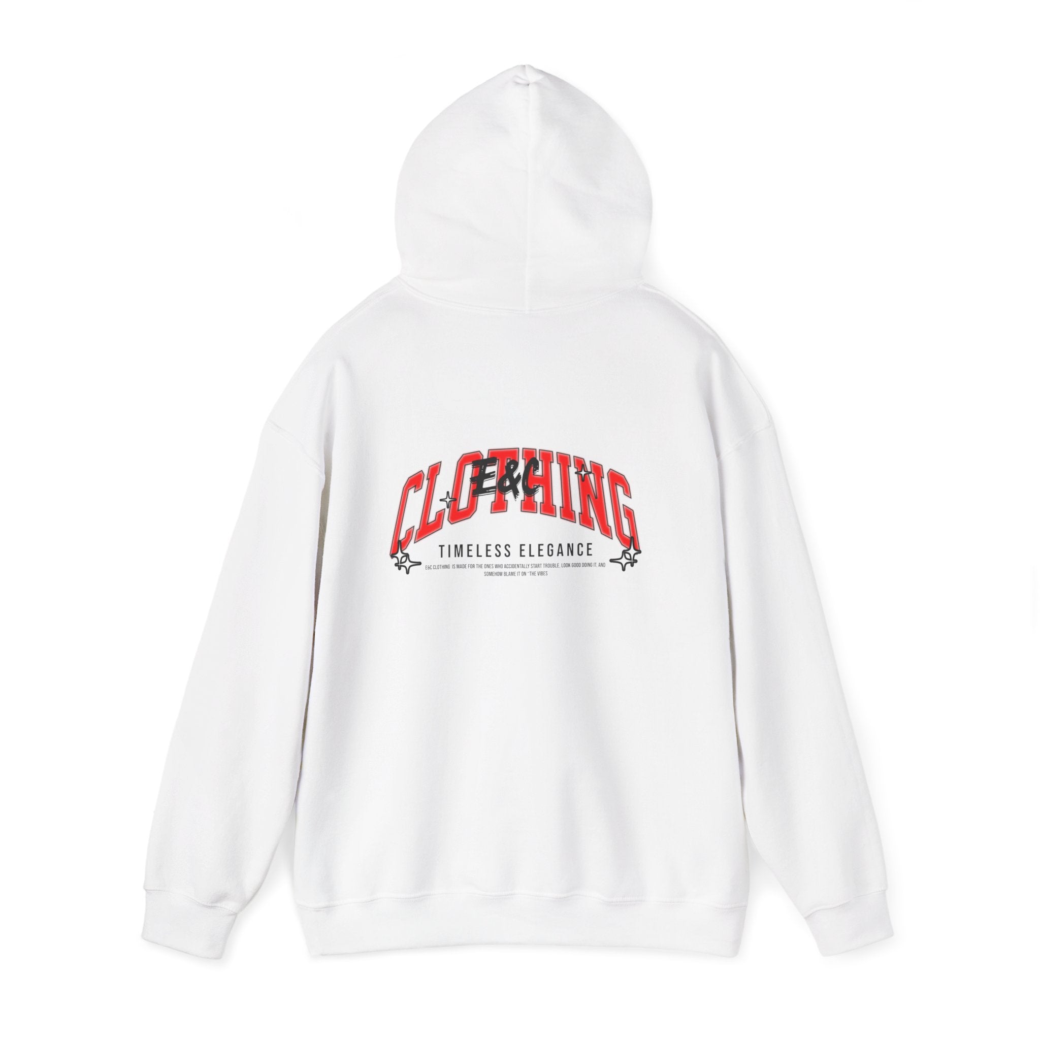 “Timeless Elegance” E&C Back Print Hoodie Printify