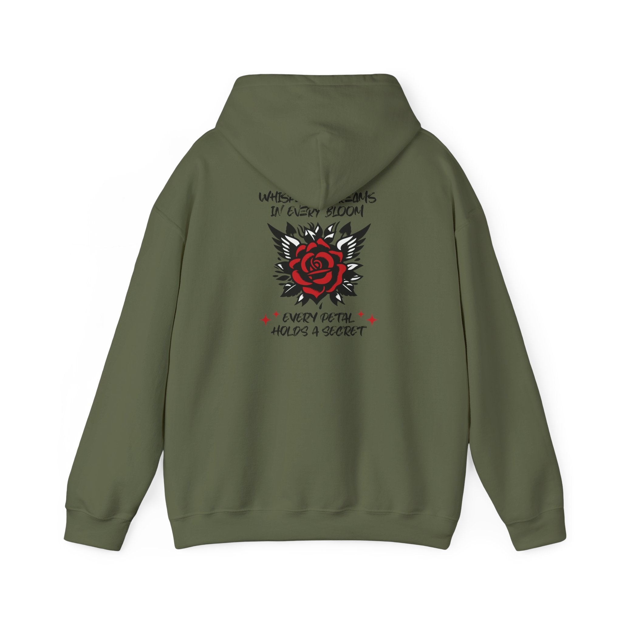 Whispered Dreams Rose Hoodie Printify