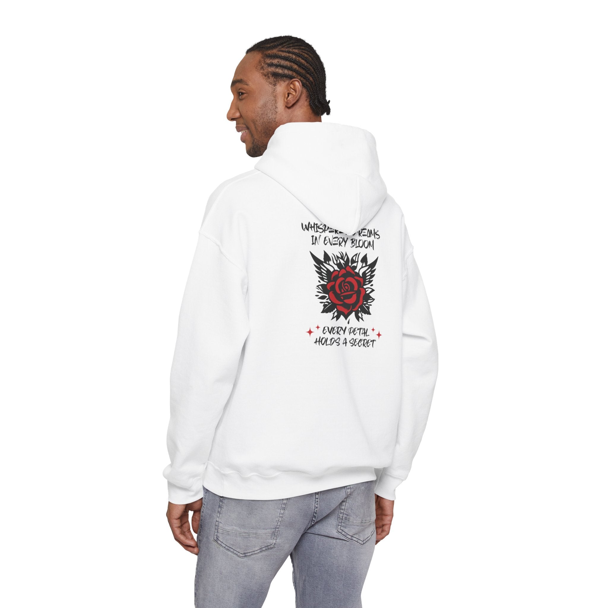 Whispered Dreams Rose Hoodie Printify