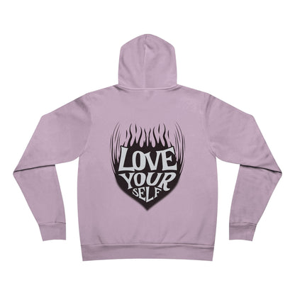 Love Yourself Hoodie | Heart Flame Backprint