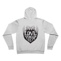 Love Yourself Hoodie | Heart Flame Backprint Printify