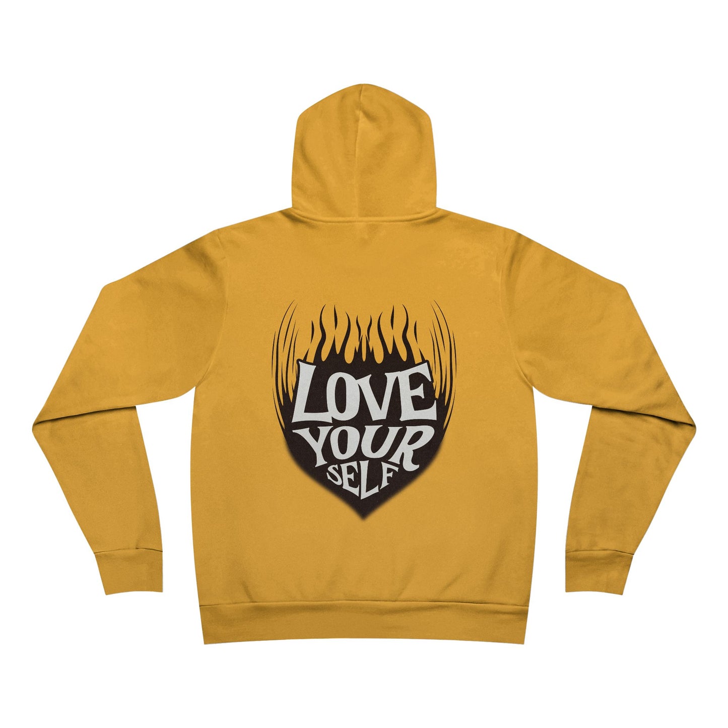 Love Yourself Hoodie | Heart Flame Backprint