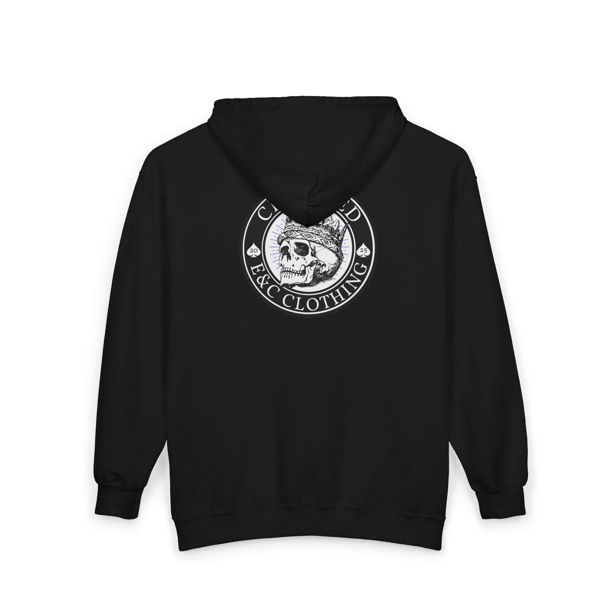 👑 Crowned E&C Clothing Skull Hoodie 👑💀 Printify