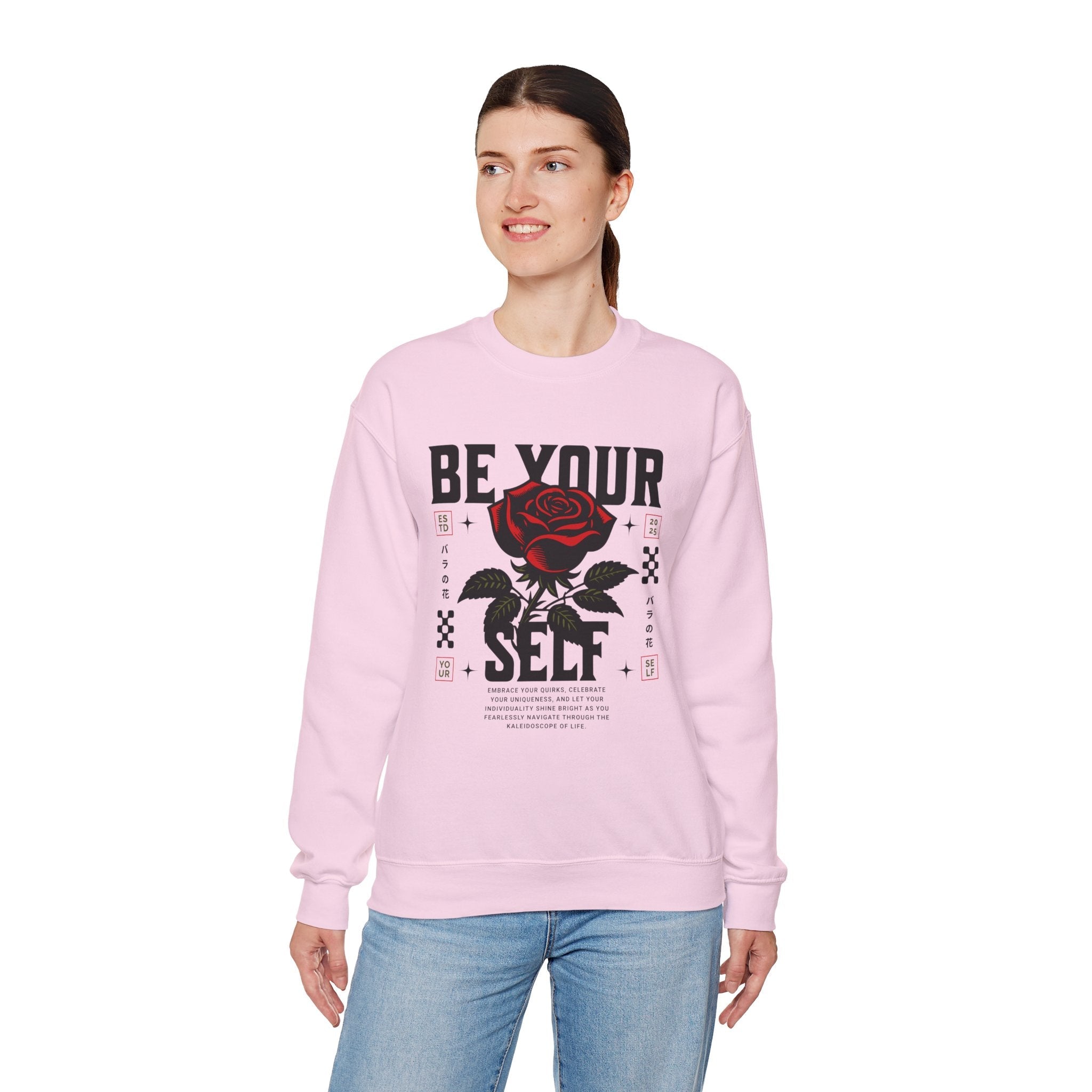 🌹 Be Your Self Rose Crewneck🌹 Printify