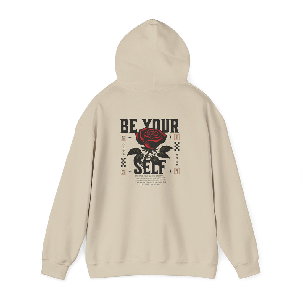 Be Your Self Rose Statement Hoodie Printify