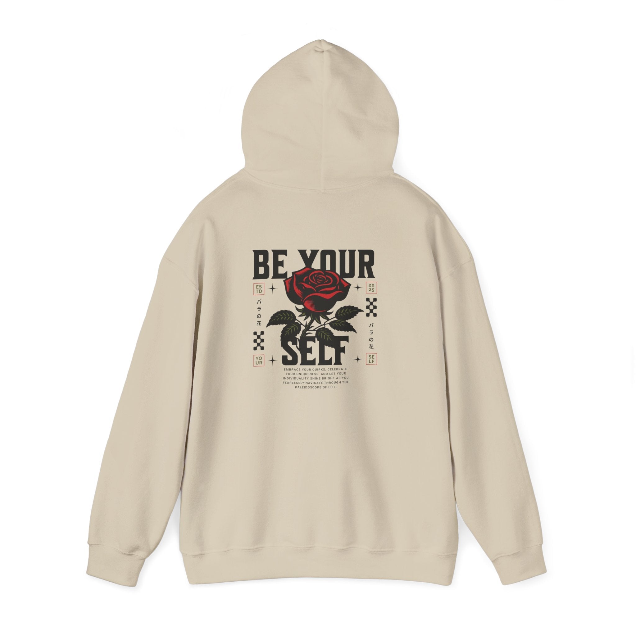 Be Your Self Rose Statement Hoodie Printify