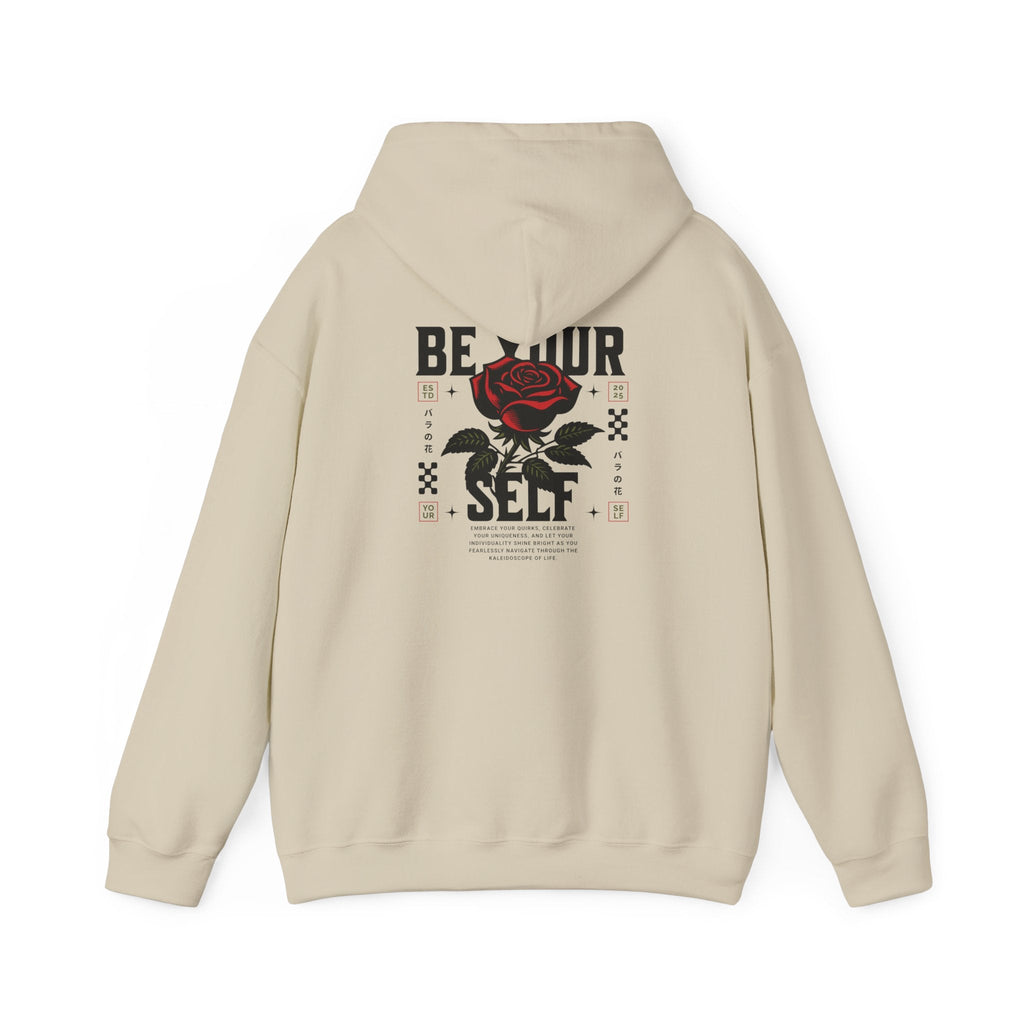 Be Your Self Rose Statement Hoodie Printify