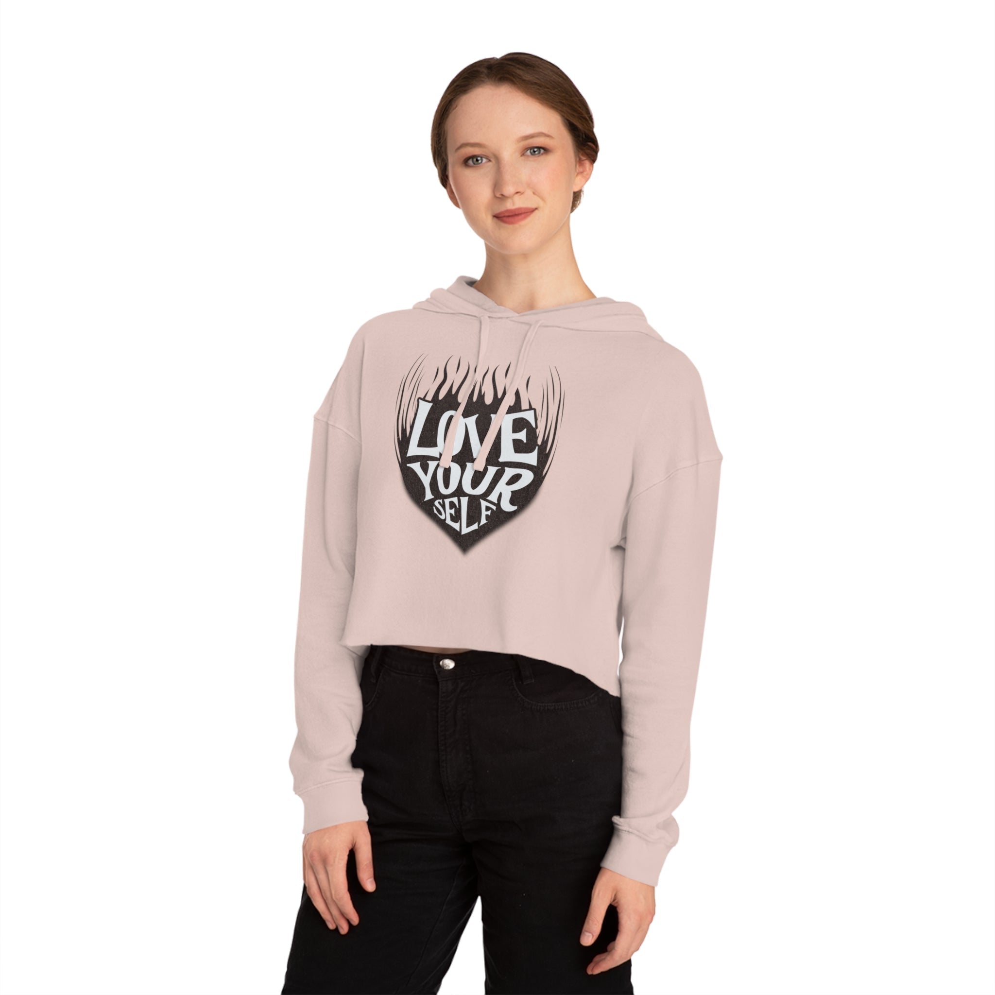 🖤 Love Your Self Crop Hoodie 🖤 Printify